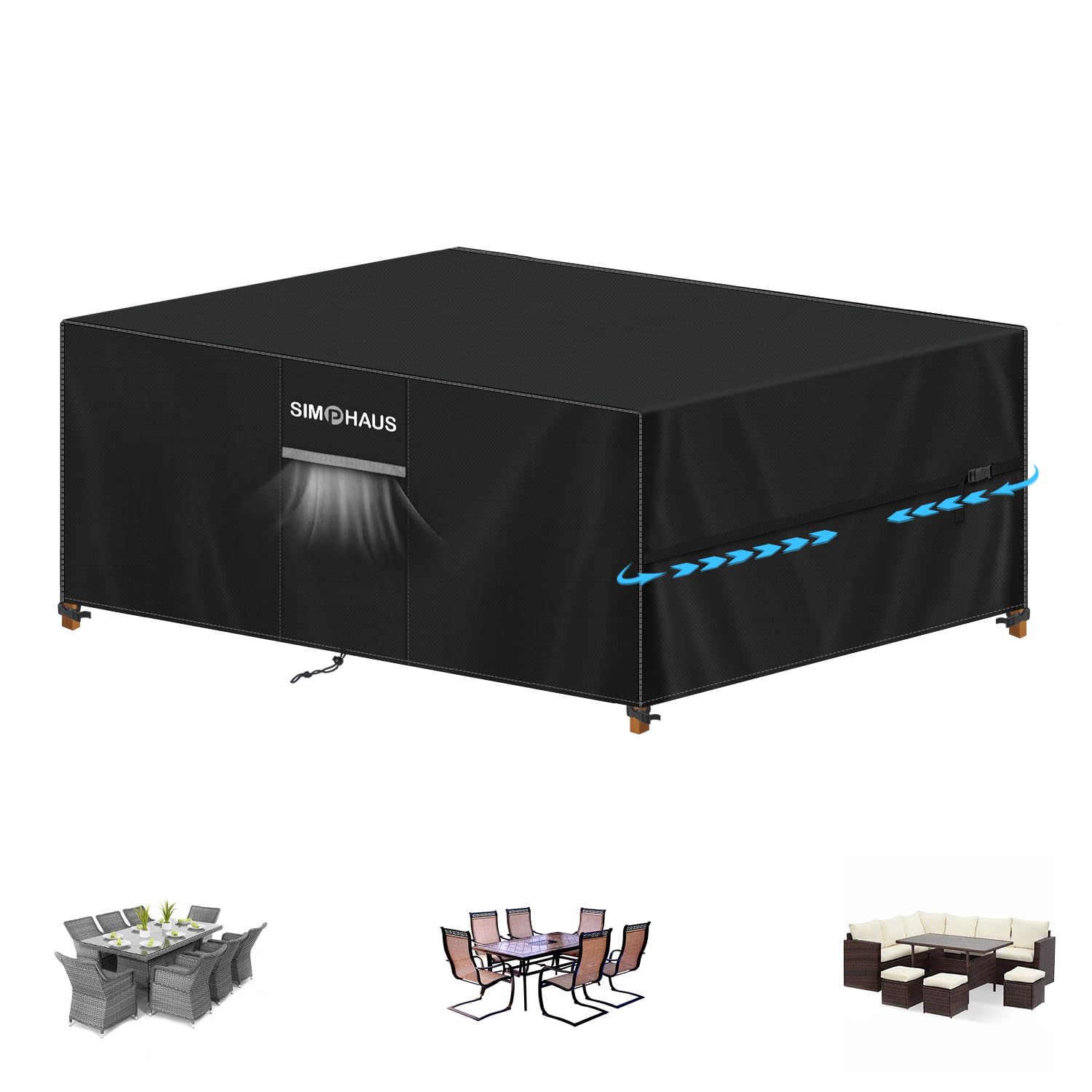 Simphaus Copertura Mobili Giardino Oxford 420D 230x130x90cm