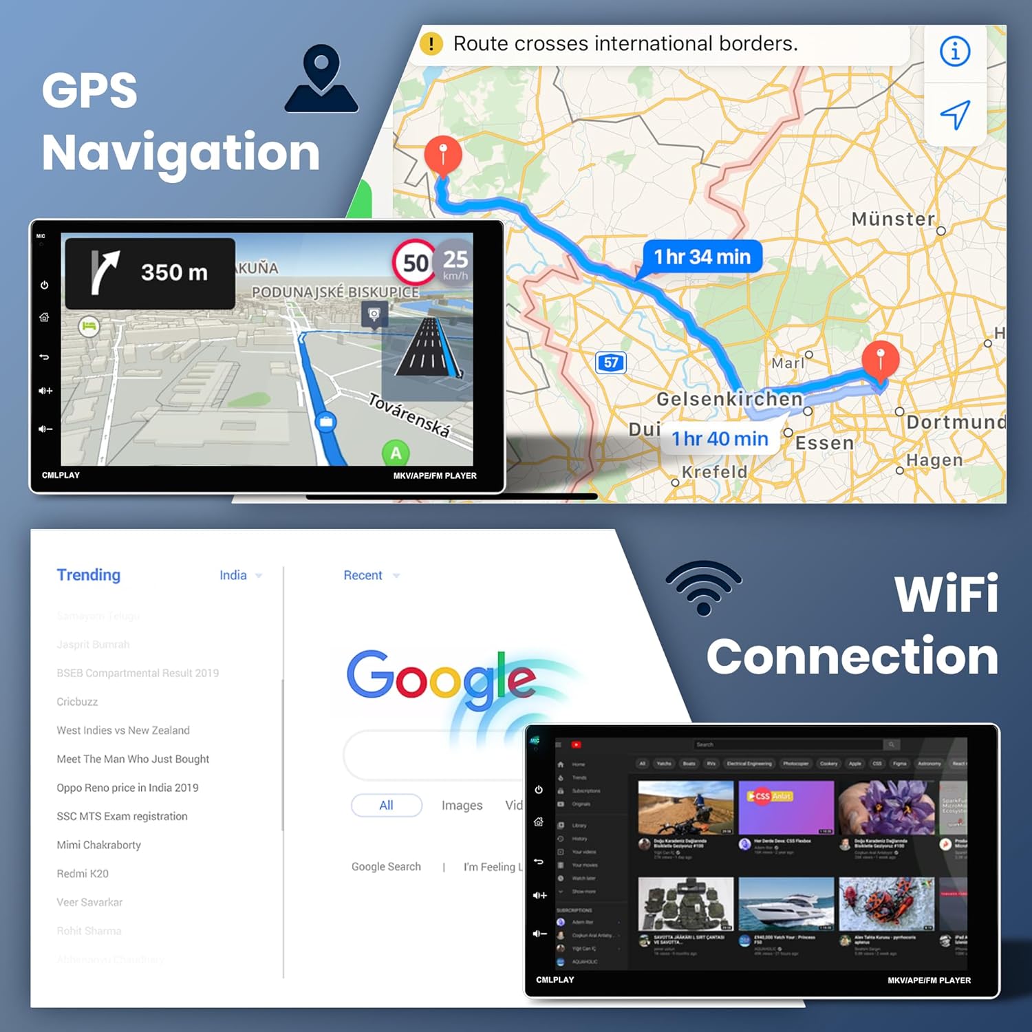 Autoradio Android 1 Din Wireless Carplay 9 pollici - immagine 3