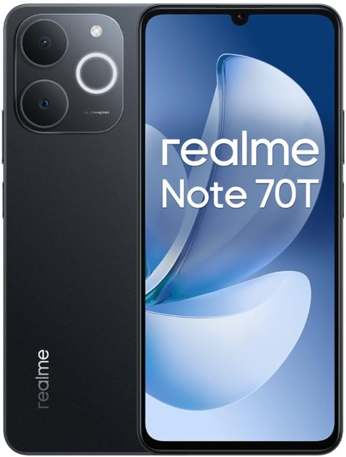 Realme Note 70T Smartphone 4+256GB, Nero - immagine 1