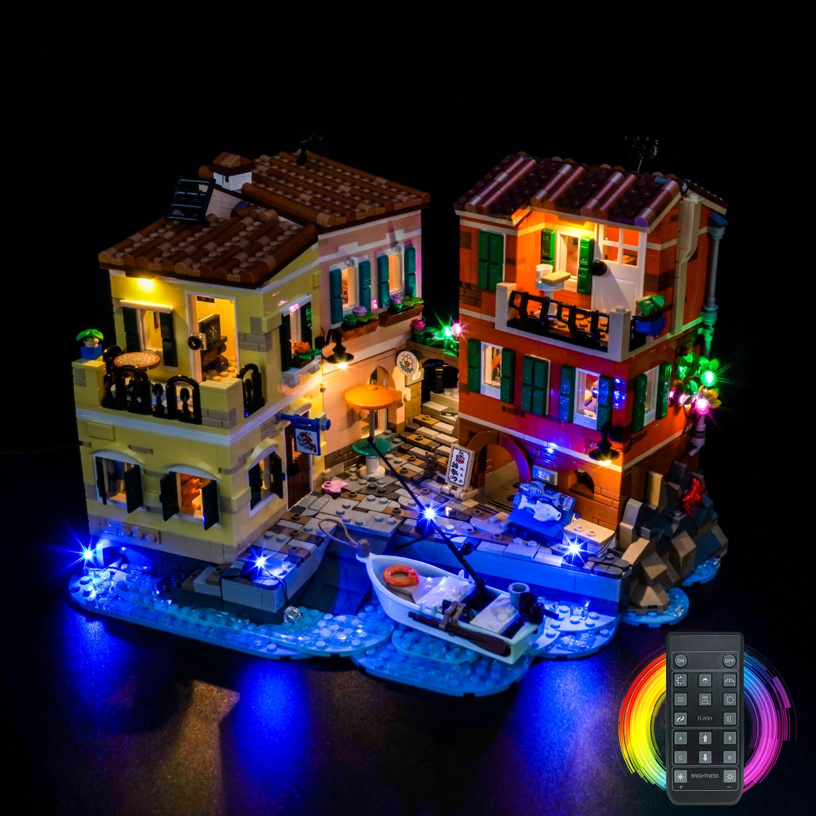 Kit Luce Telecomando Compatibile con Lego Italian Riviera 21359