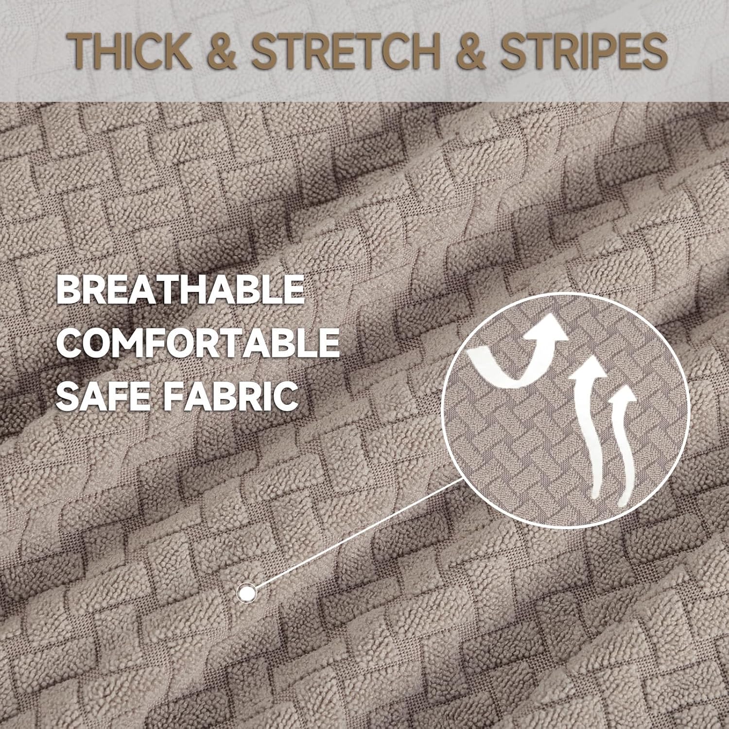 Ystyle Copridivano 3 Posti Elasticizzato, Sabbia - immagine 5