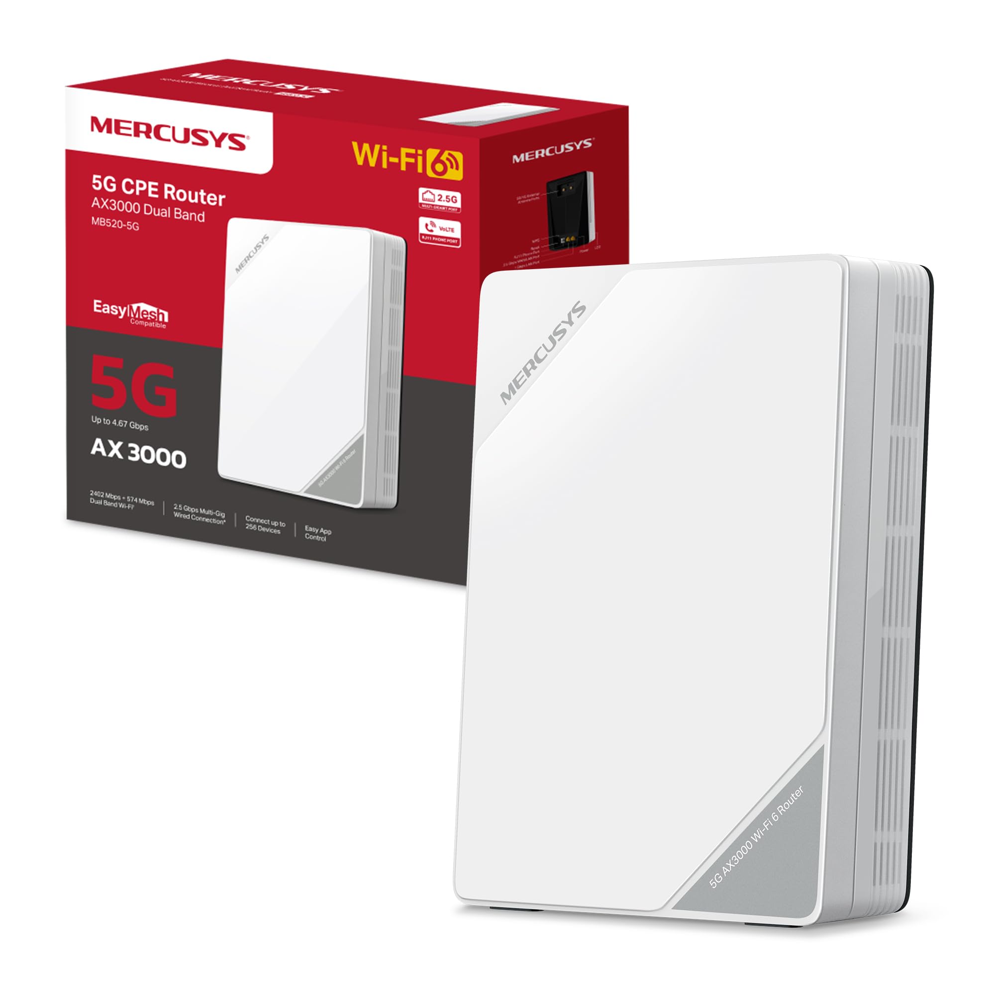 Mercusys TP-Link MB520-5G Router 5G WiFi 6 AX3000Mbps