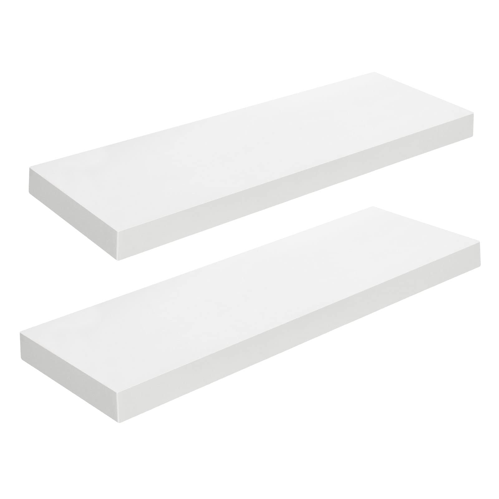 Hoobro Set 2 Mensole da Muro Sospese 60cm, Bianco