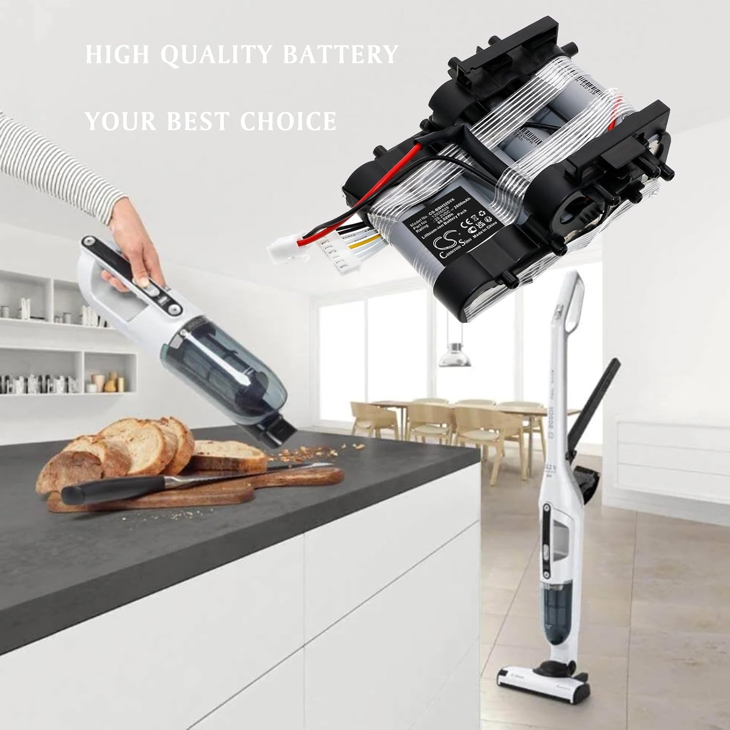 TECHTEK Batteria 2600mAh per Bosch BBH3251GB/01 - immagine 2