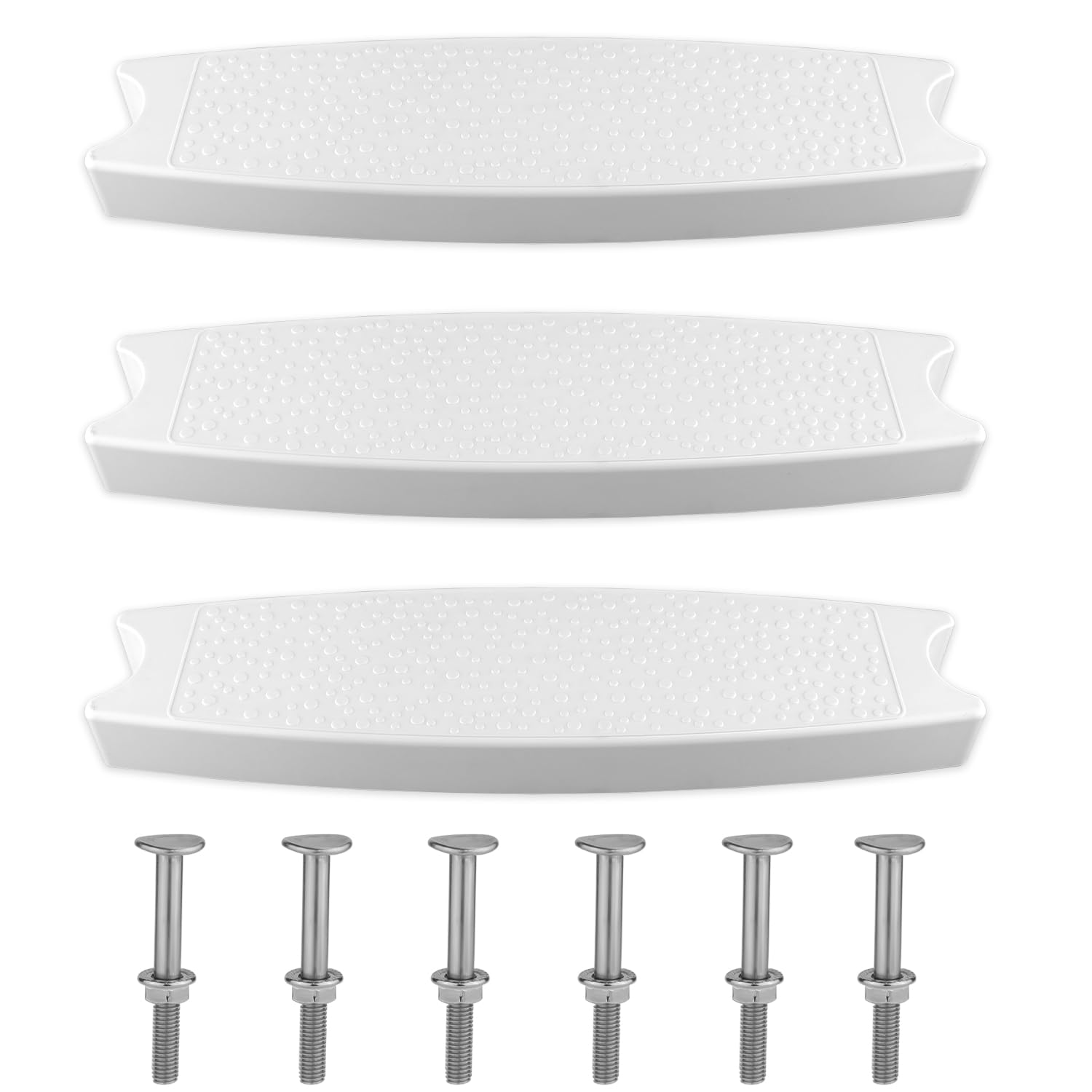 Gradini per Scaletta Piscina in Plastica, 3 Pezzi, Bianco