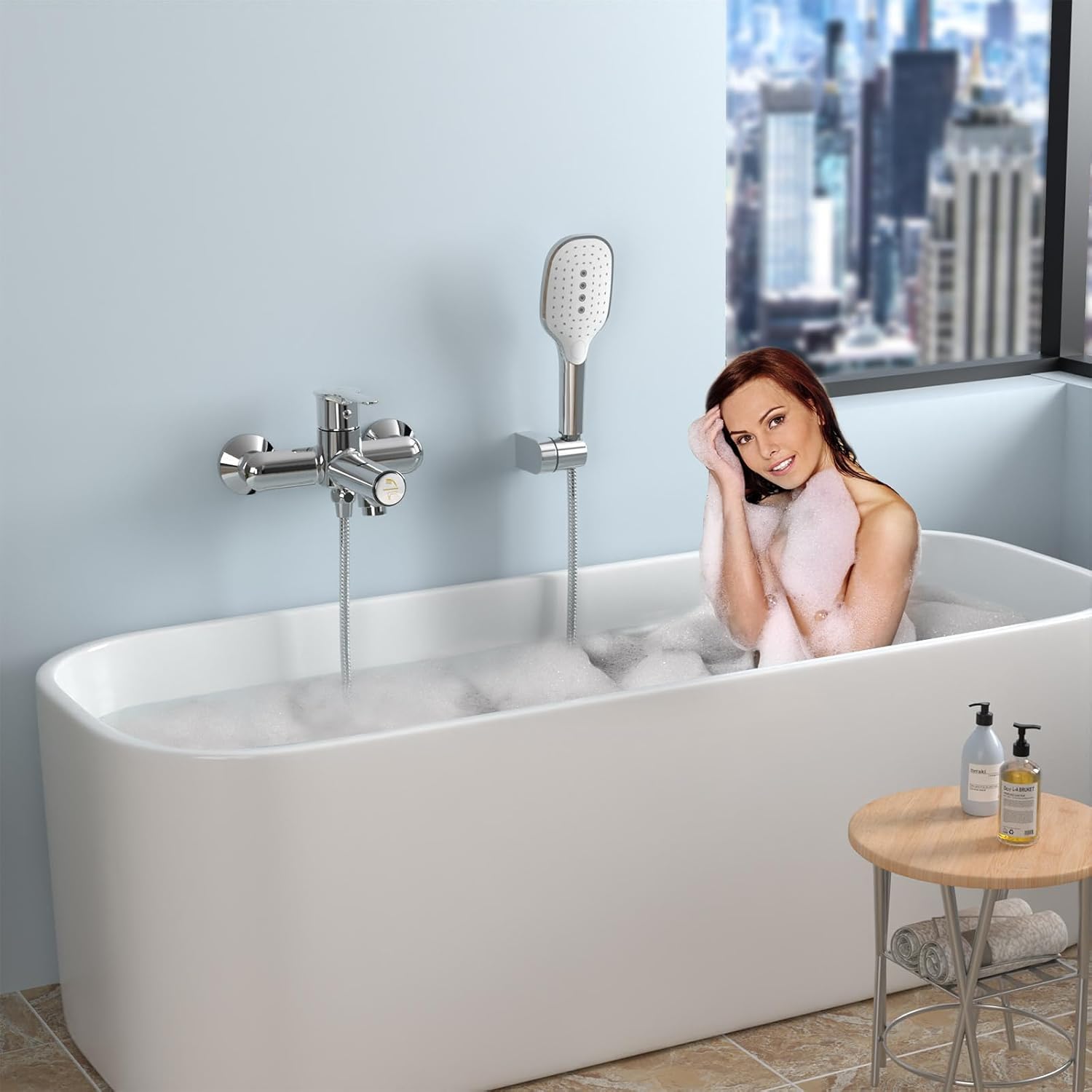 Kulaco Rubinetto per Vasca con Doccetta Cromato - immagine 2