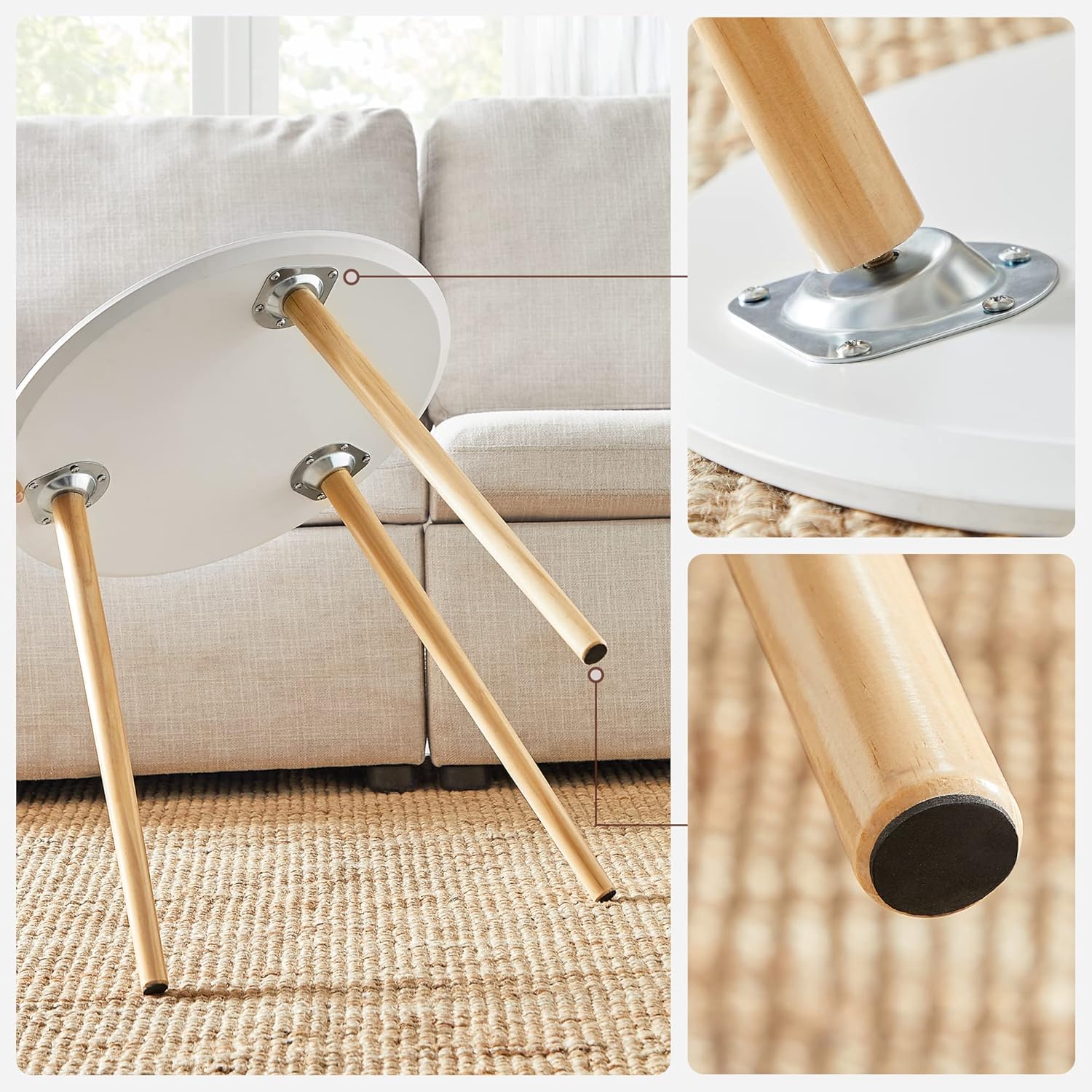 Songmics Tavolino Rotondo Moderno [Set di 2] - immagine 6