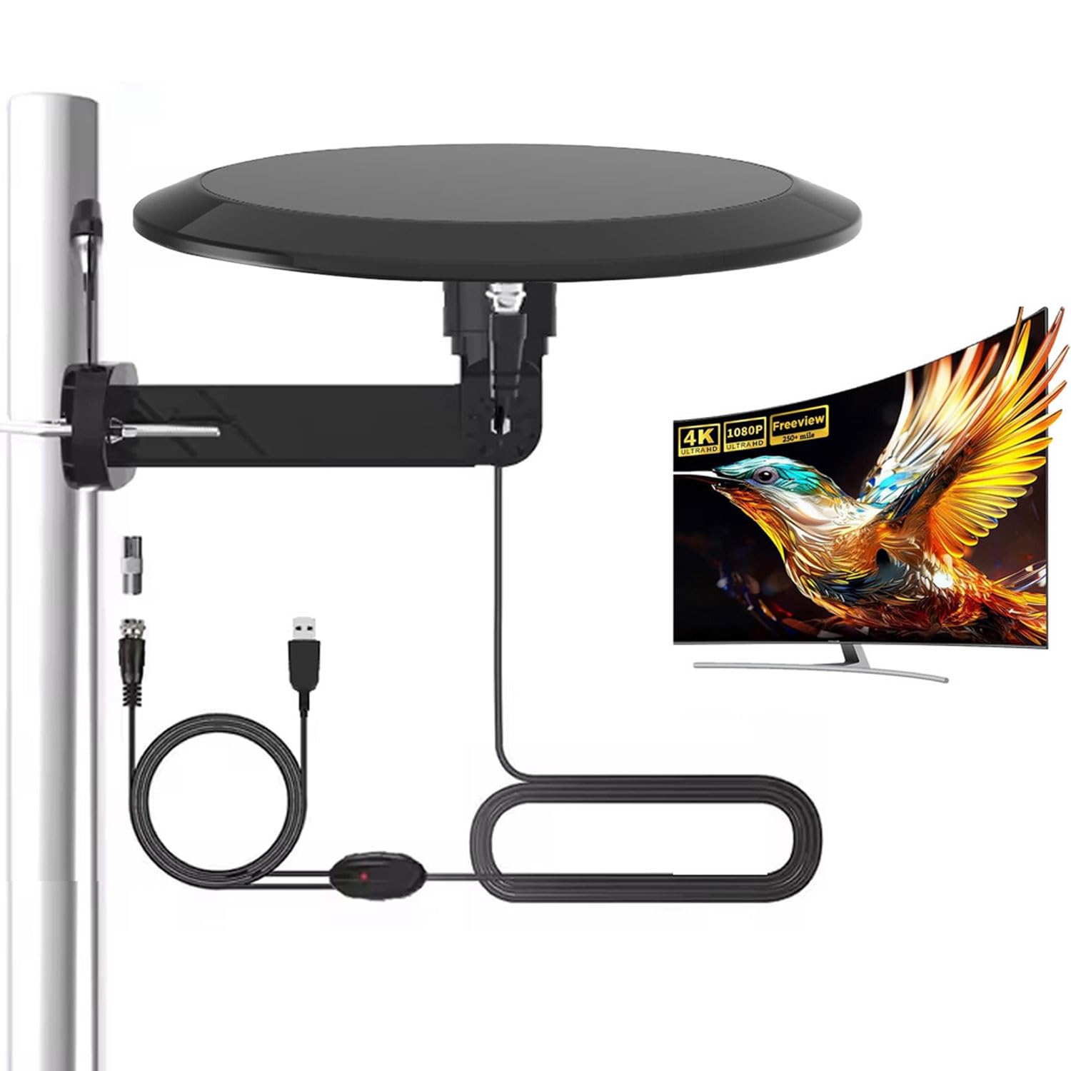 Antenna TV Digitale Esterni/Interni con Booster