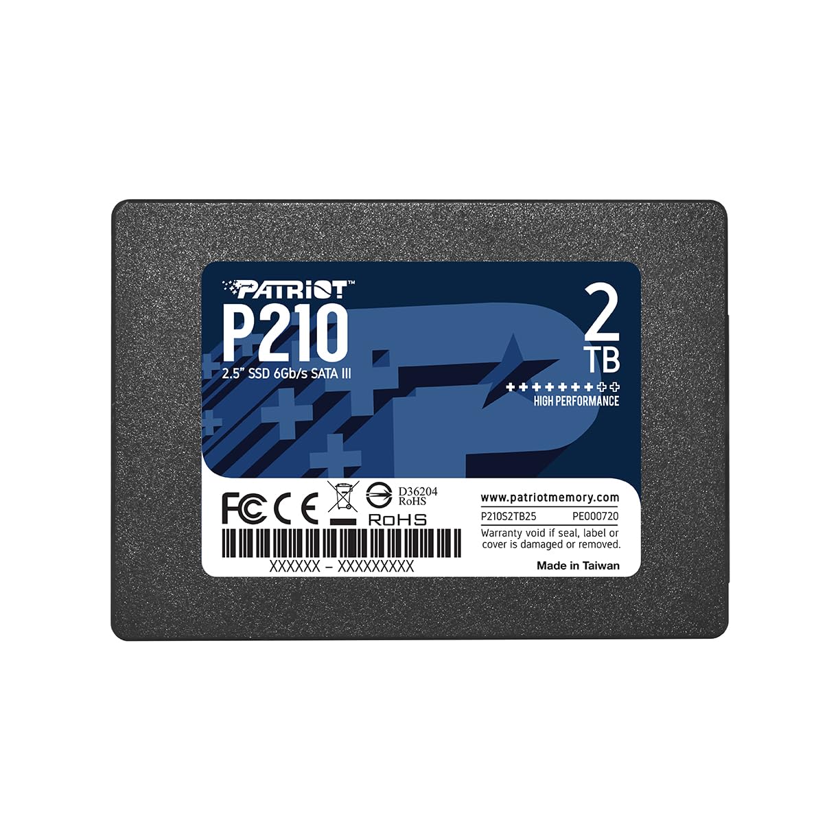 SSD Unità a Stato Solido SATA 3 6 Gbps 2.5" Interno Patriot P210 2TB