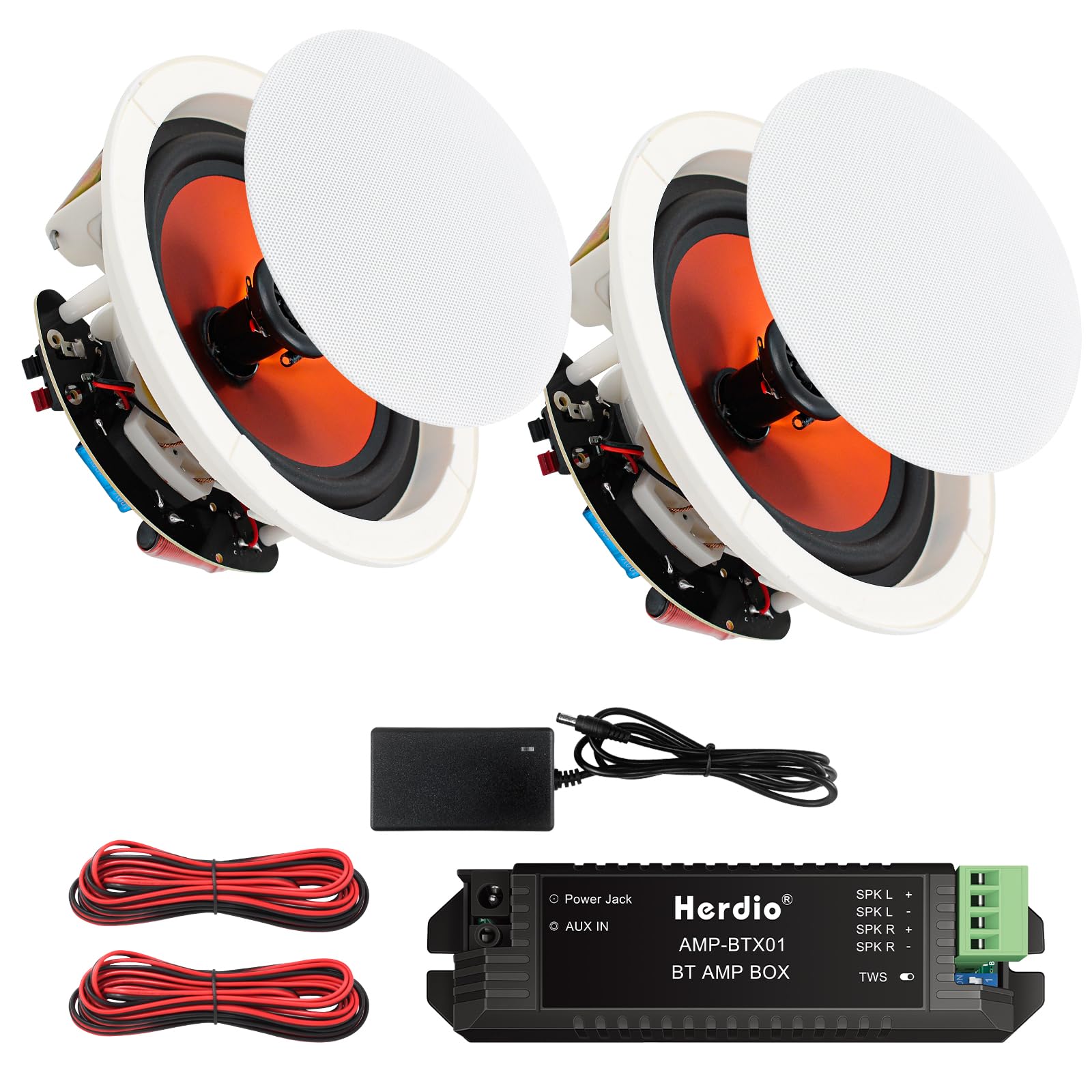 Herdio Altoparlanti Bluetooth da soffitto da 4 pollici (coppie)