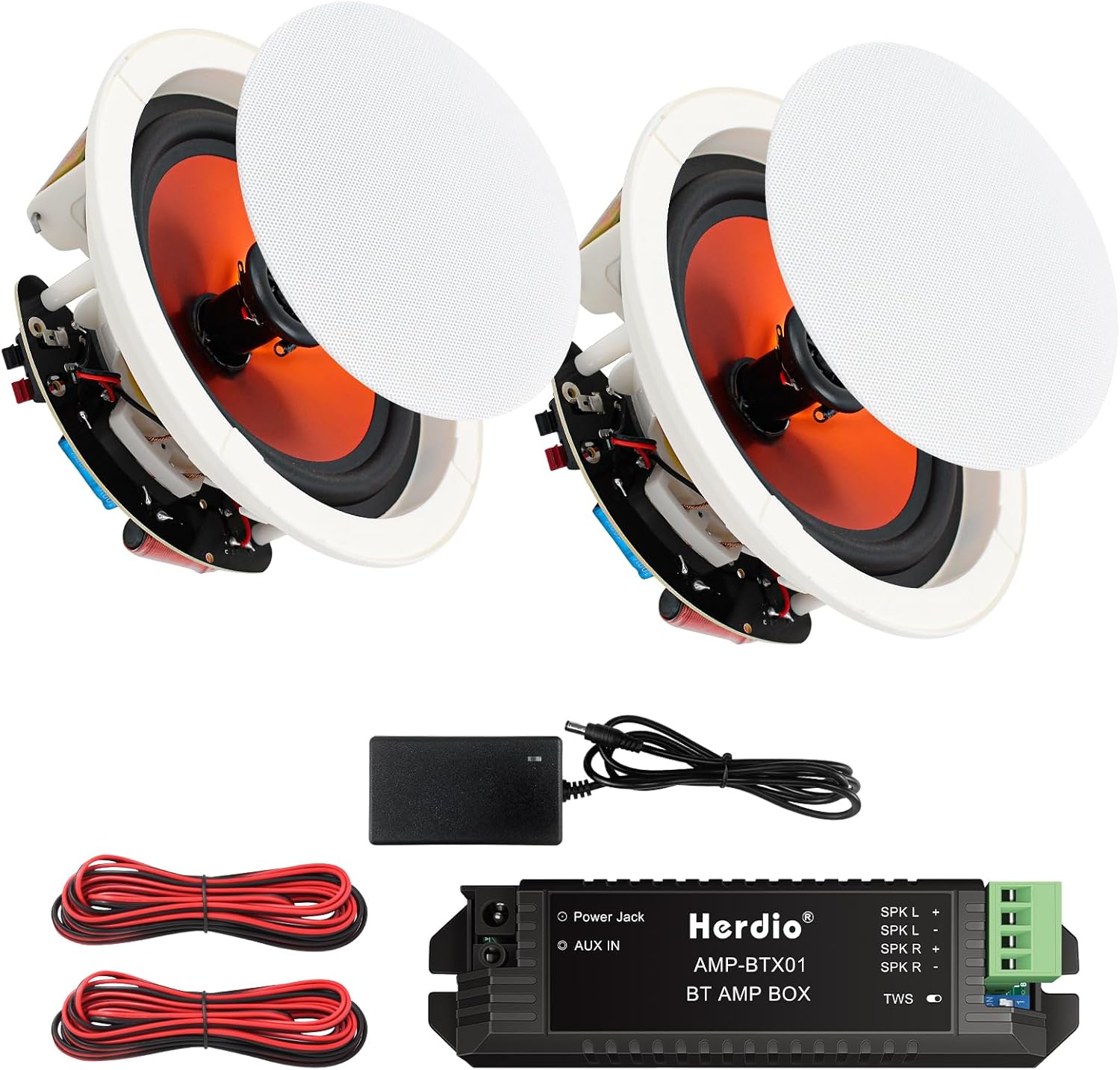 Herdio Altoparlanti Bluetooth da soffitto da 4 pollici (coppie) - immagine 1