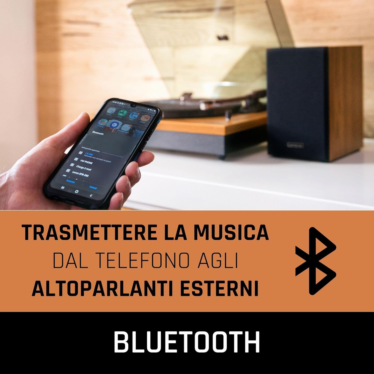 Lenco LS300WD - Giradischi Stereo con Altoparlanti Bluetooth - immagine 4