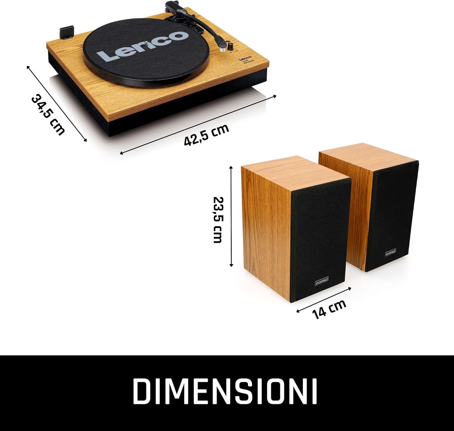Lenco LS300WD - Giradischi Stereo con Altoparlanti Bluetooth - immagine 7