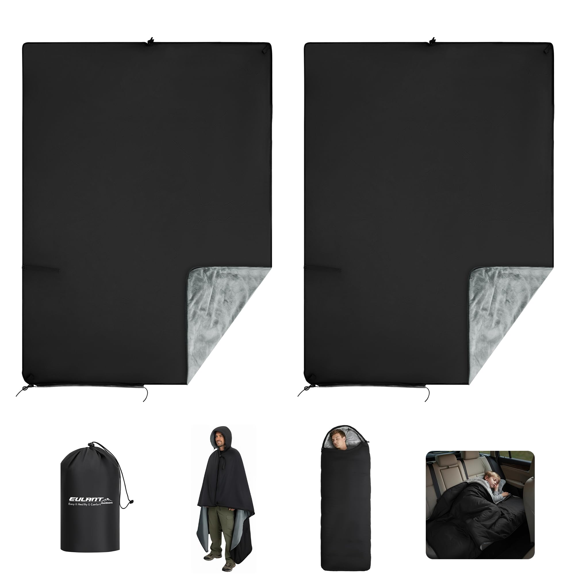 Eulant Coperta Campeggio Impermeabile con Cappuccio