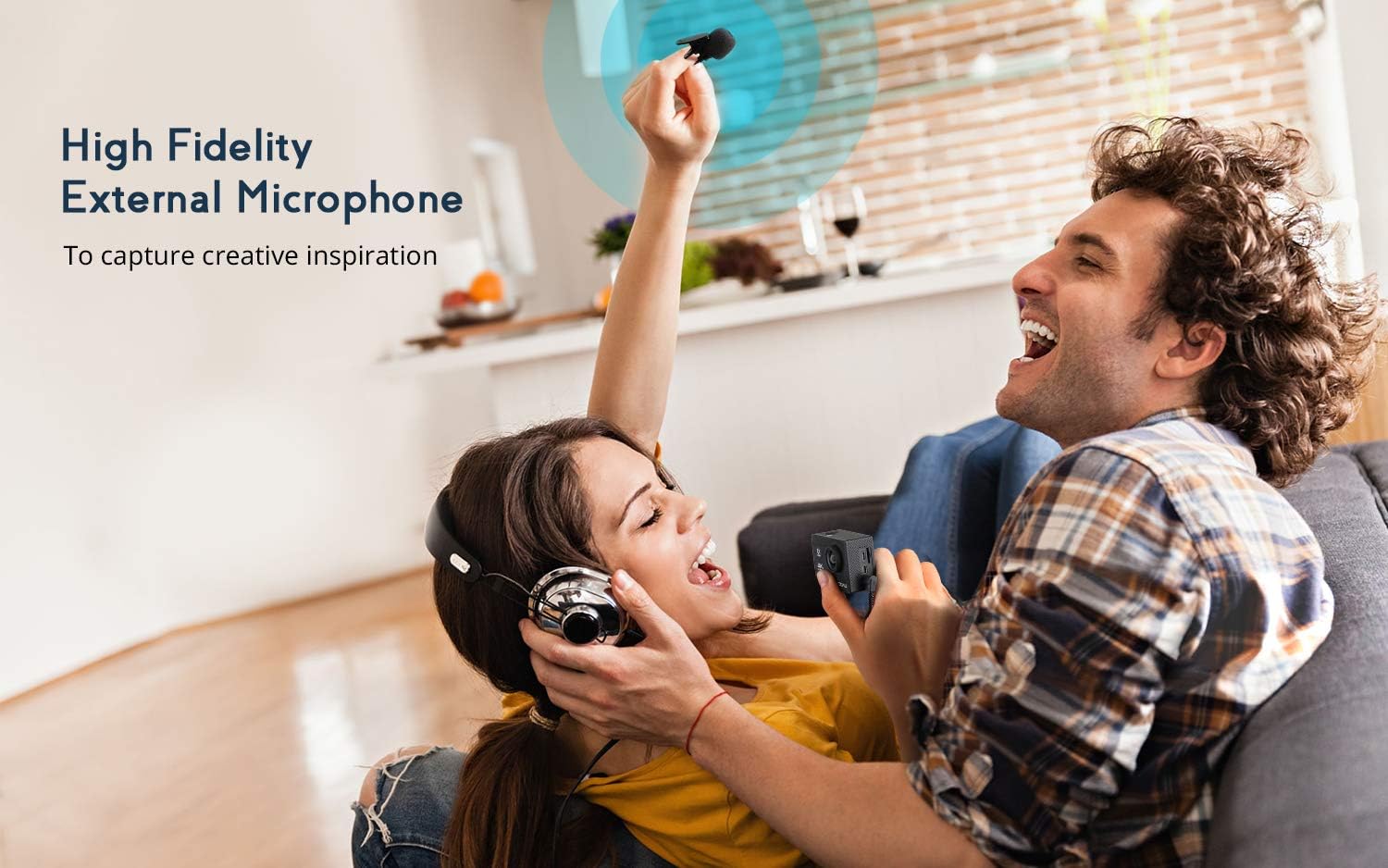 Cooau Action Cam HD 4K 20MP WiFi con Microfono Esterno - immagine 4