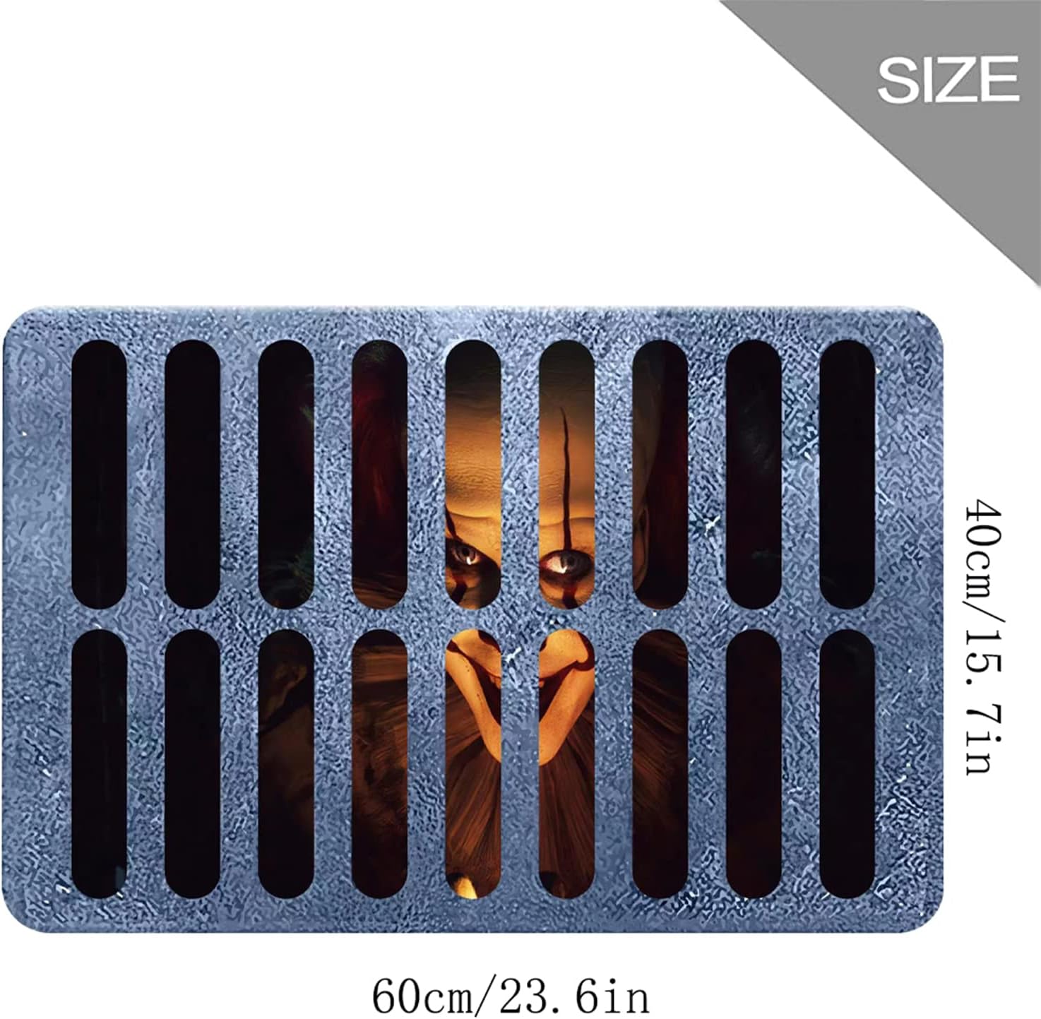 Zerbino Halloween 3D Clown - Tappeto Illusione Ottica 40x60cm - immagine 3