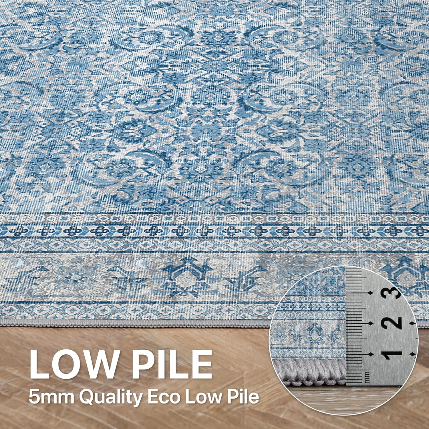 Beimo Tappeto Salotto Pelo Corto 120x170cm, Blu Marino - immagine 3