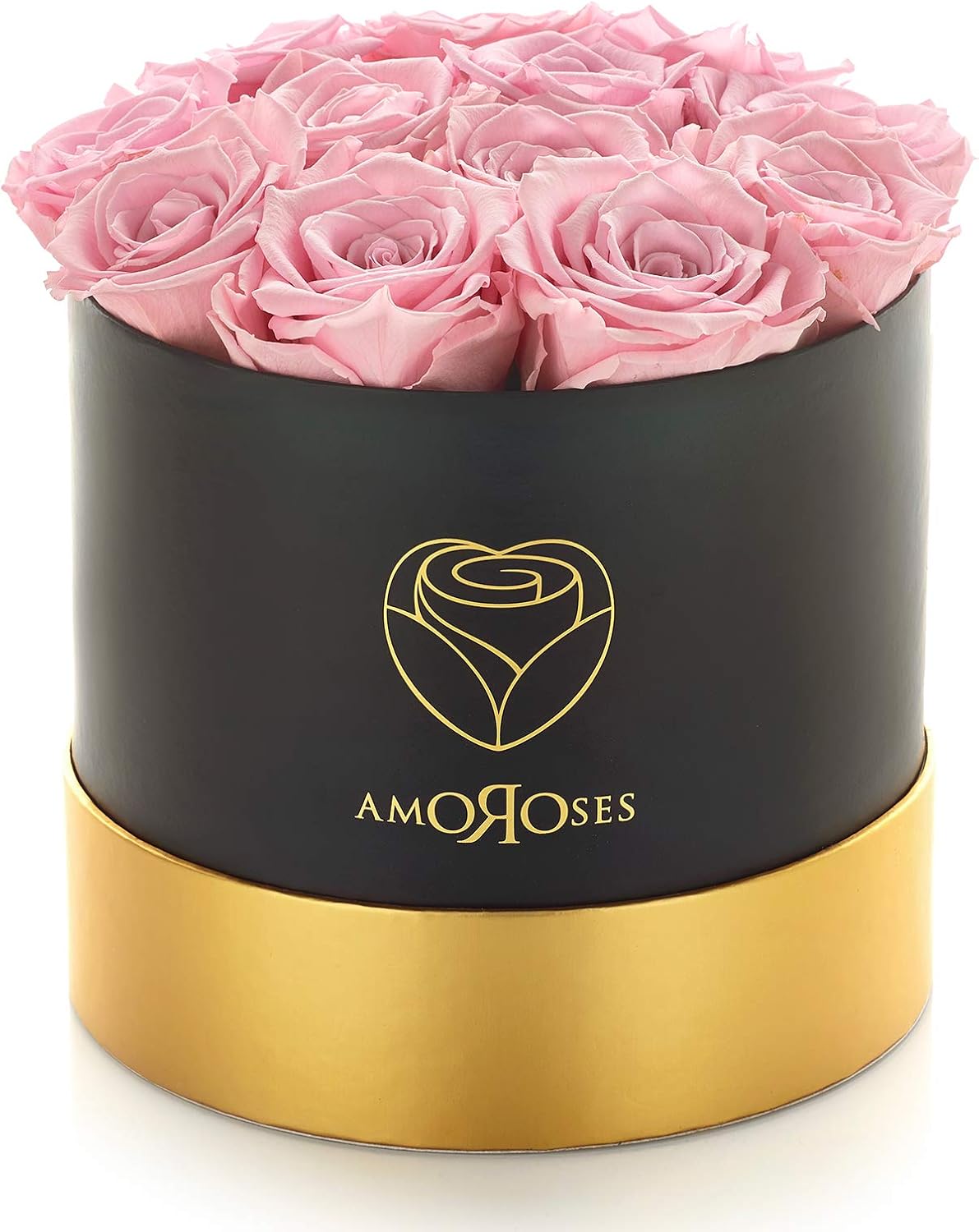 Amoroses 12 Rose Stabilizzate Vere - Scatola Nera - immagine 1