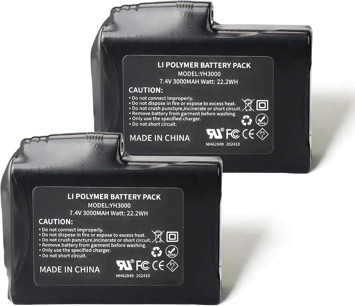 Mxjfyy 2x Batterie Li-Po 7,4V 3000mAh 22,2Wh - immagine 1