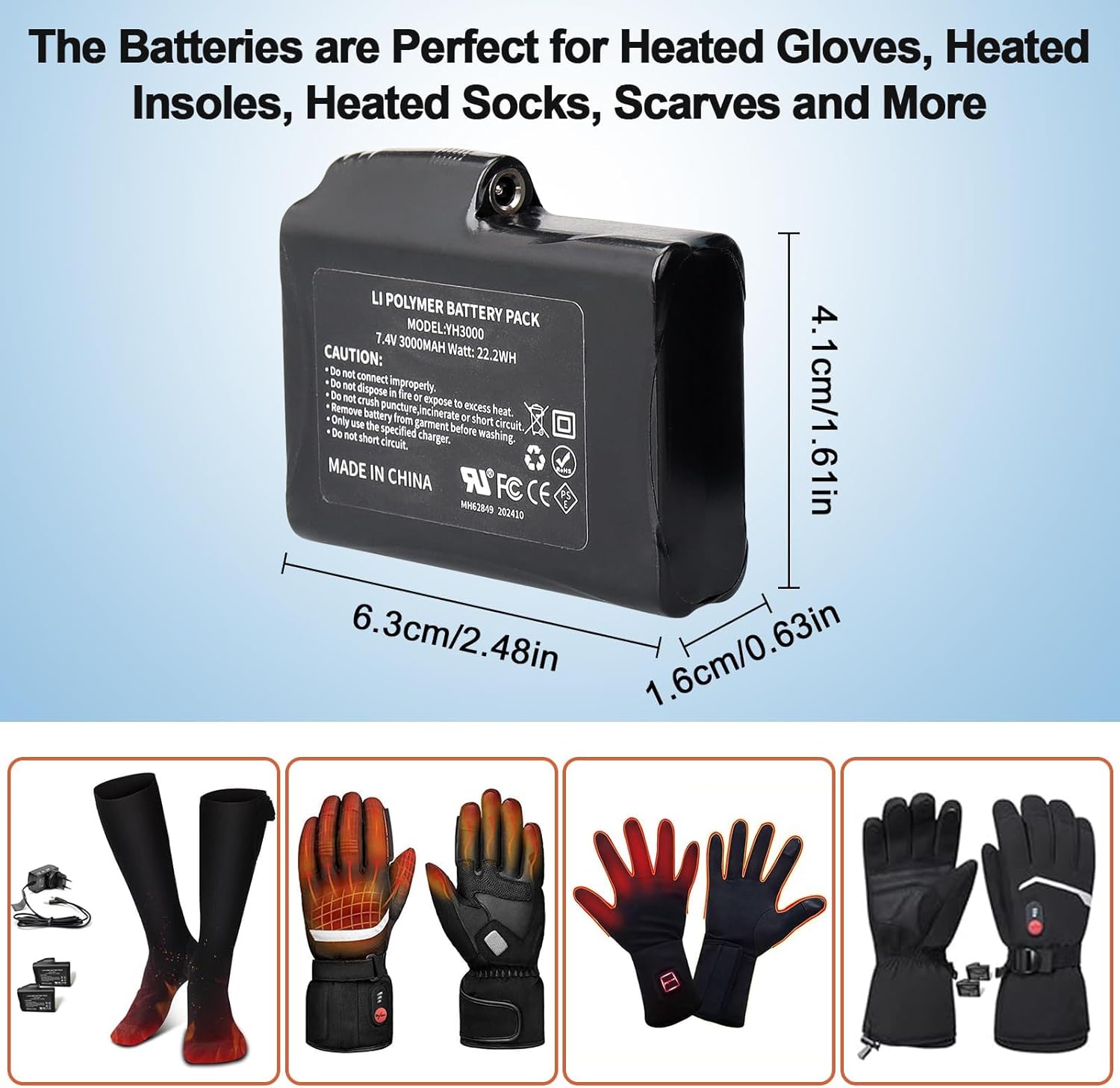 Mxjfyy 2x Batterie Li-Po 7,4V 3000mAh 22,2Wh - immagine 3