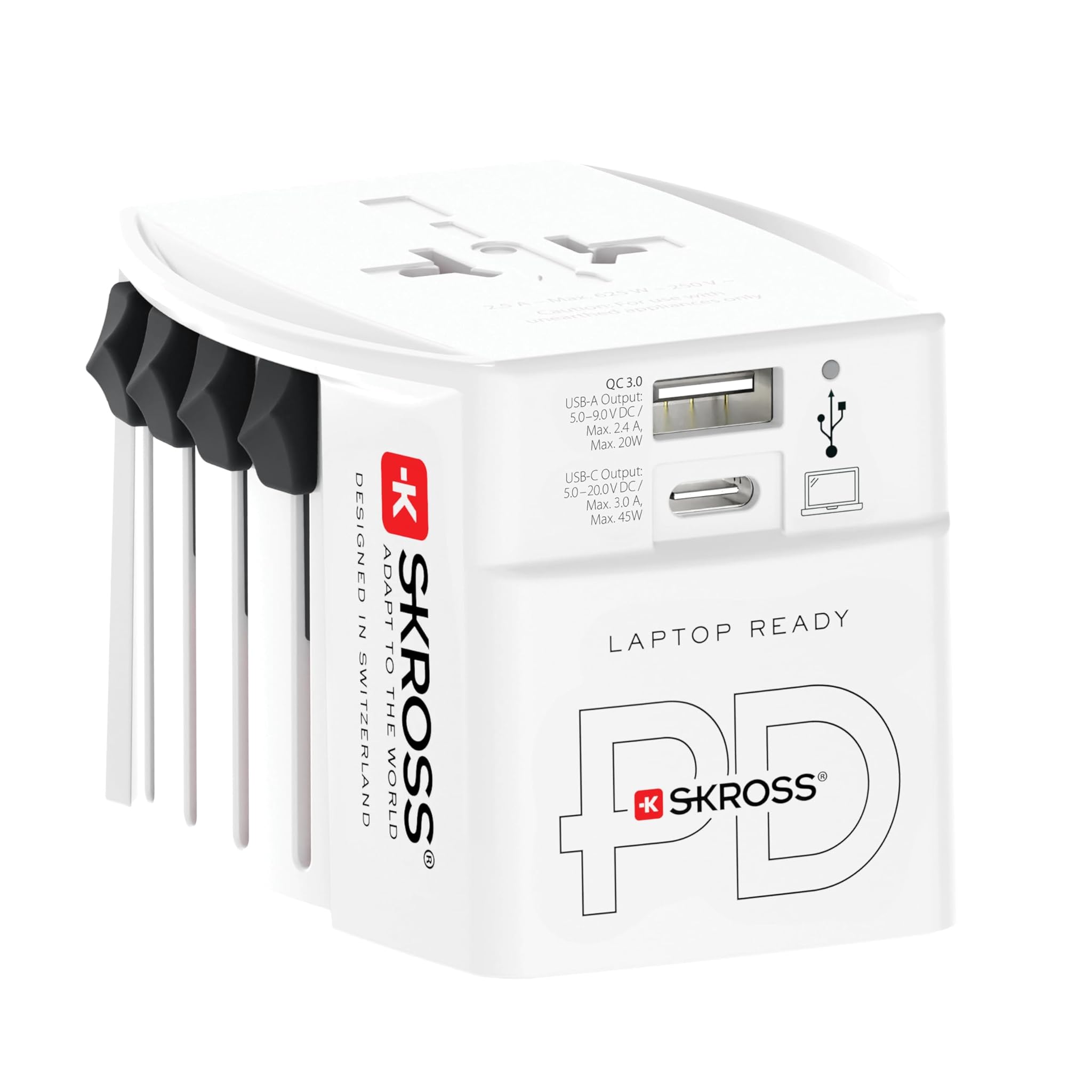 Skross MUV USB AC45PD - Adattatore Universale da Viaggio