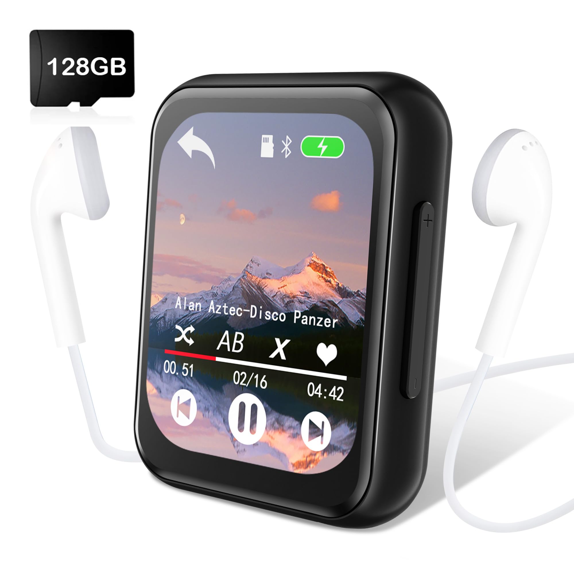 Aimoonsa Lettore MP3 128GB con Bluetooth 5.3