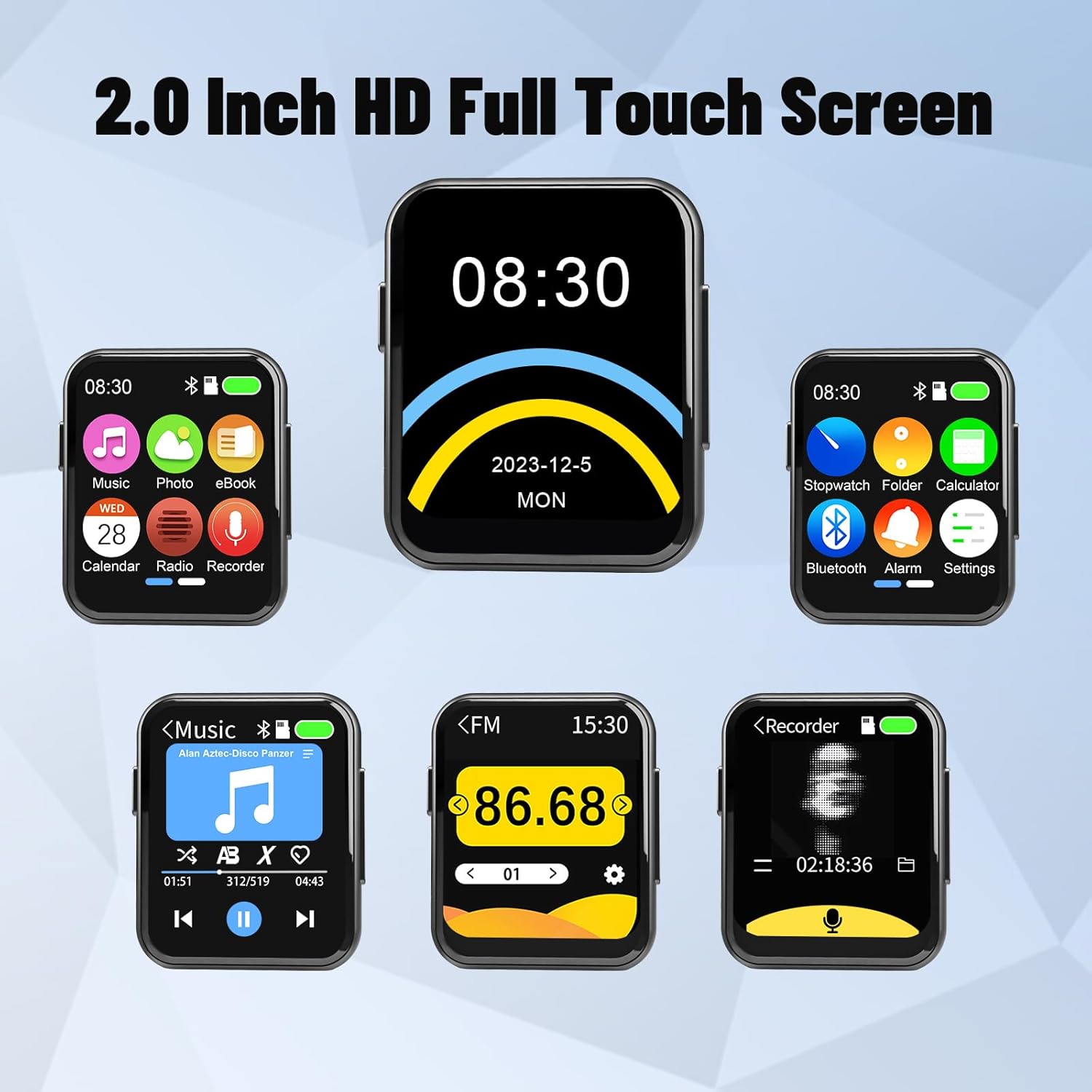 Aimoonsa Lettore MP3 128GB con Bluetooth 5.3 - immagine 5