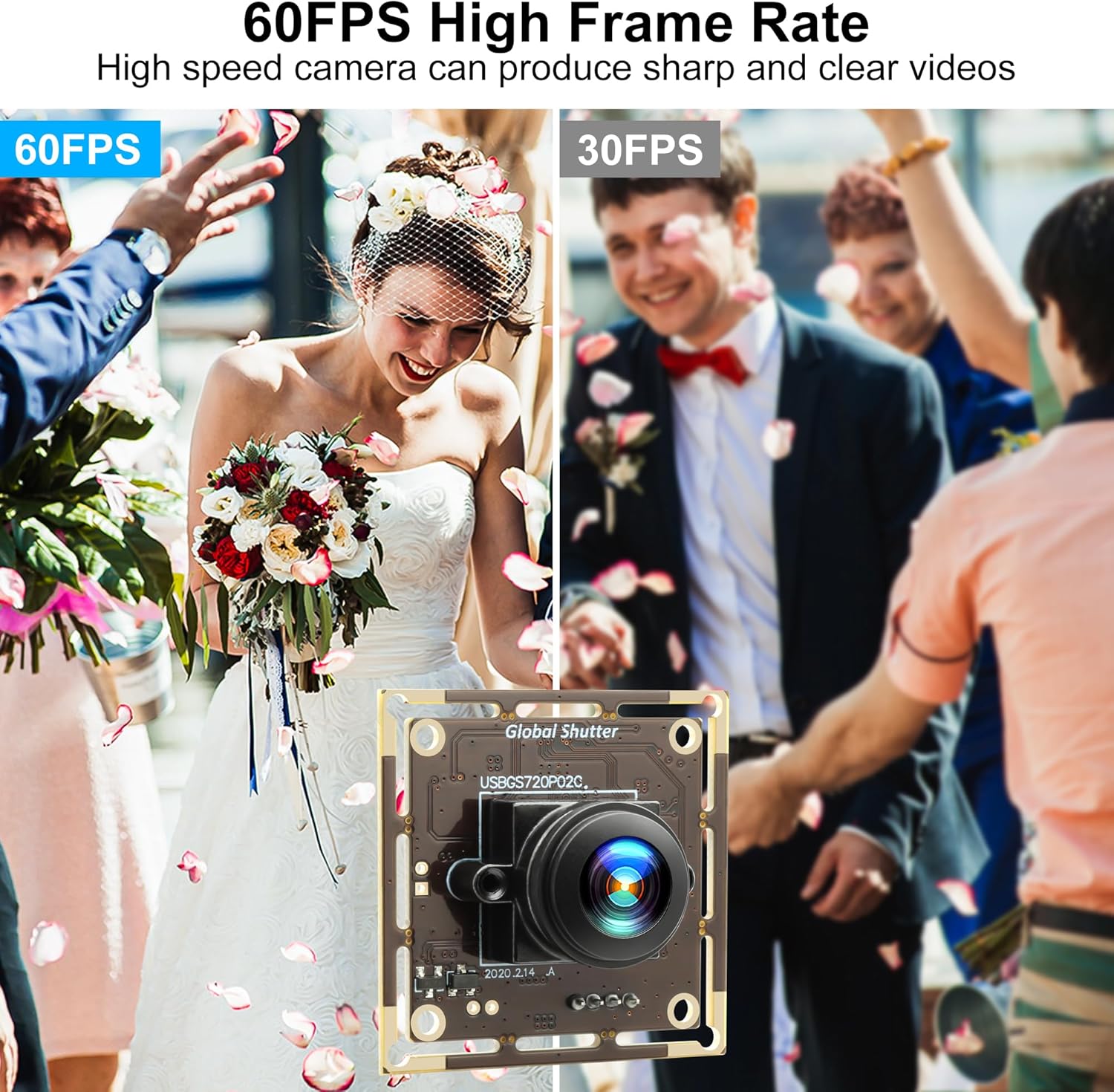 Elp Modulo Fotocamera USB 720P Global Shutter 60fps - immagine 2