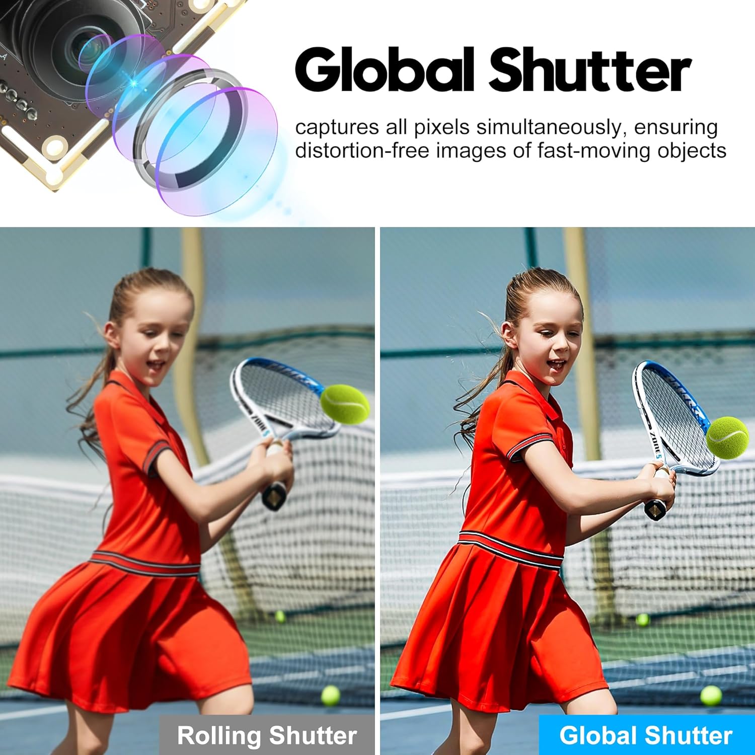 Elp Modulo Fotocamera USB 720P Global Shutter 60fps - immagine 3