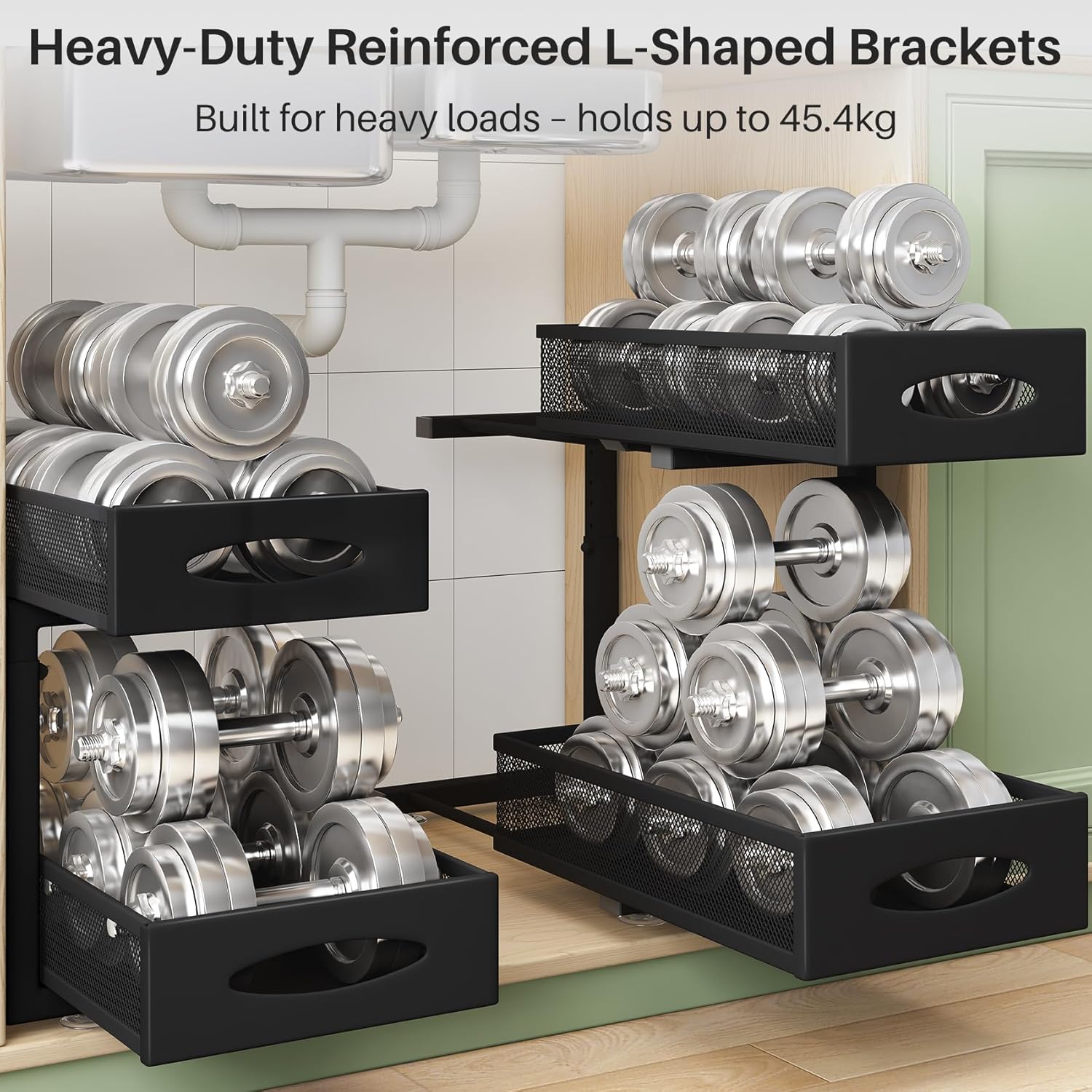 Kitstorack Organizer Sottolavello Cucina 2 Pezzi - immagine 4