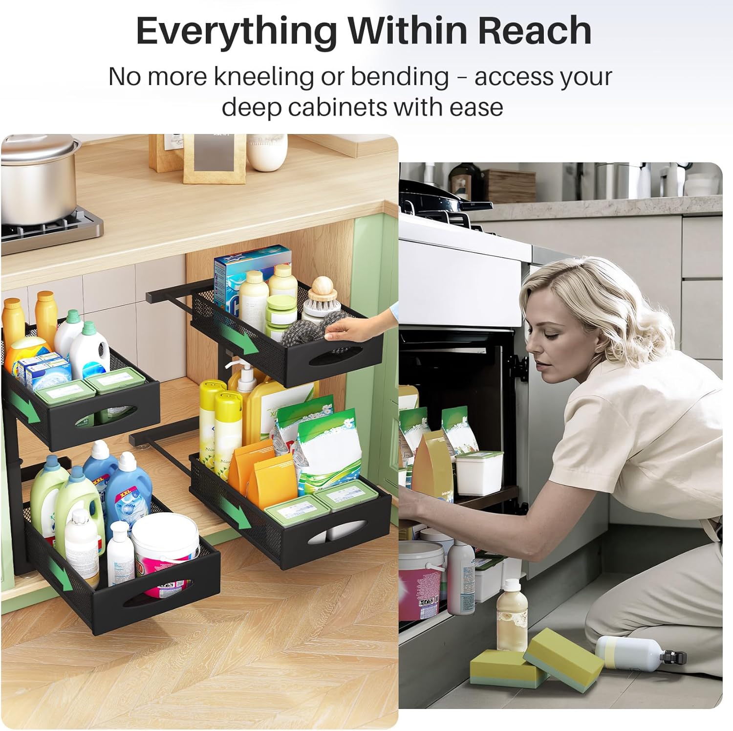 Kitstorack Organizer Sottolavello Cucina 2 Pezzi - immagine 7