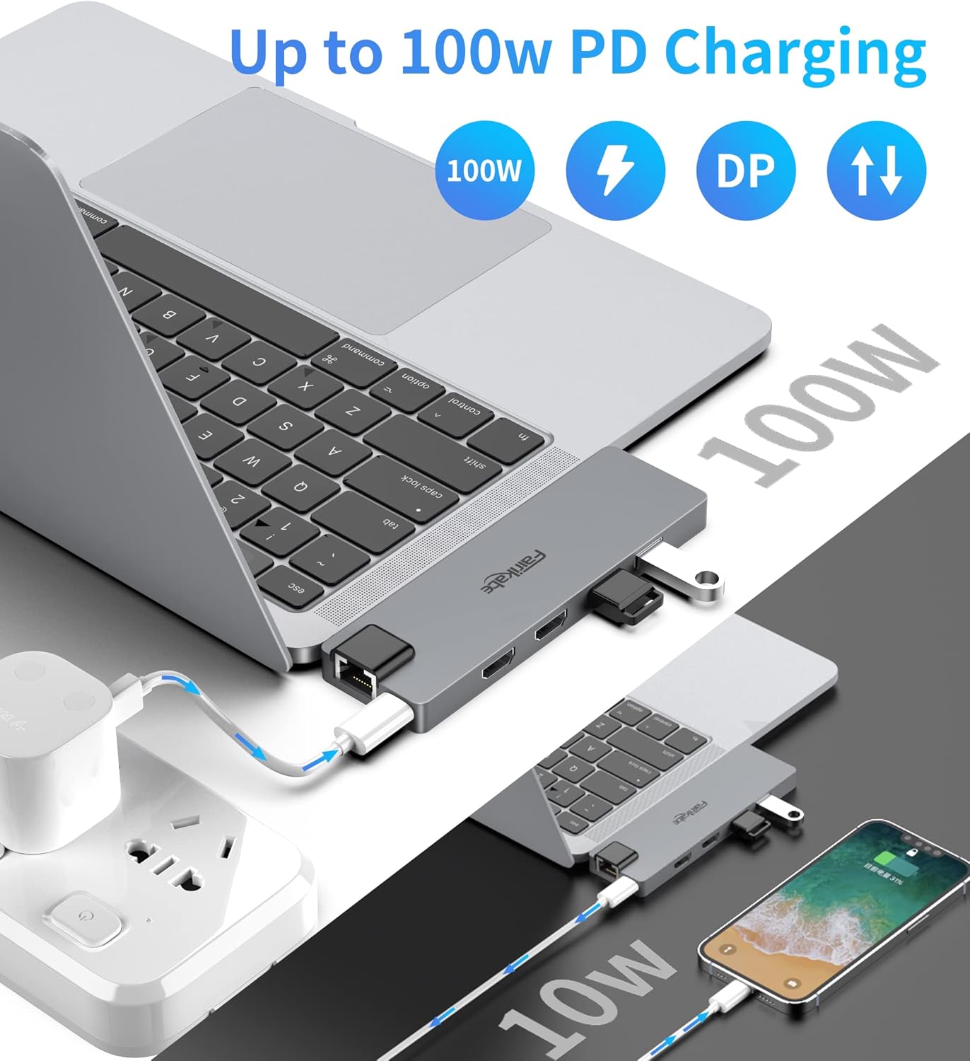 Adattatore Multiporta USB-C Hub 8 in 1 per MacBook Pro - immagine 6