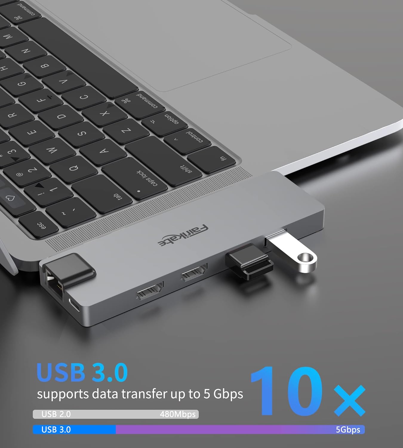 Adattatore Multiporta USB-C Hub 8 in 1 per MacBook Pro - immagine 7