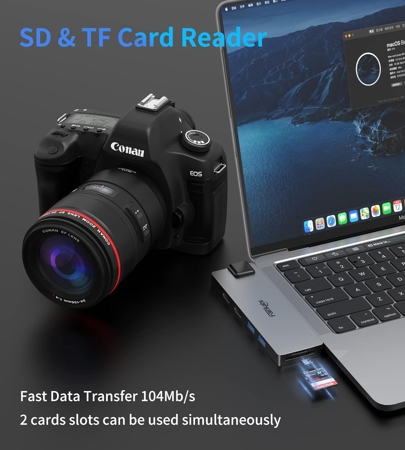 Adattatore Multiporta USB-C Hub 8 in 1 per MacBook Pro - immagine 8