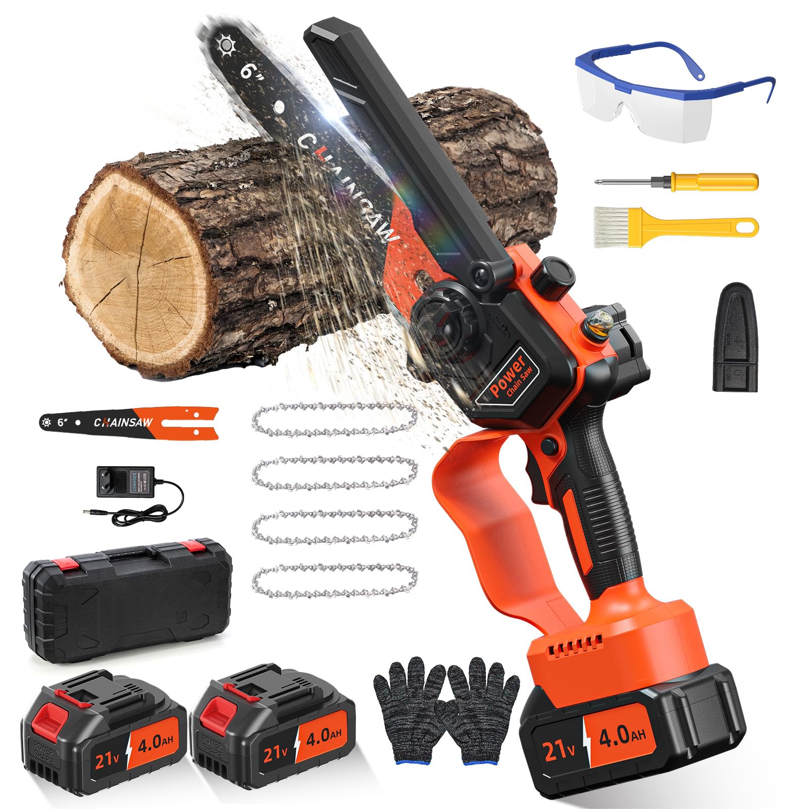 Mini Motosega a Batteria 6 Pollici 1000W