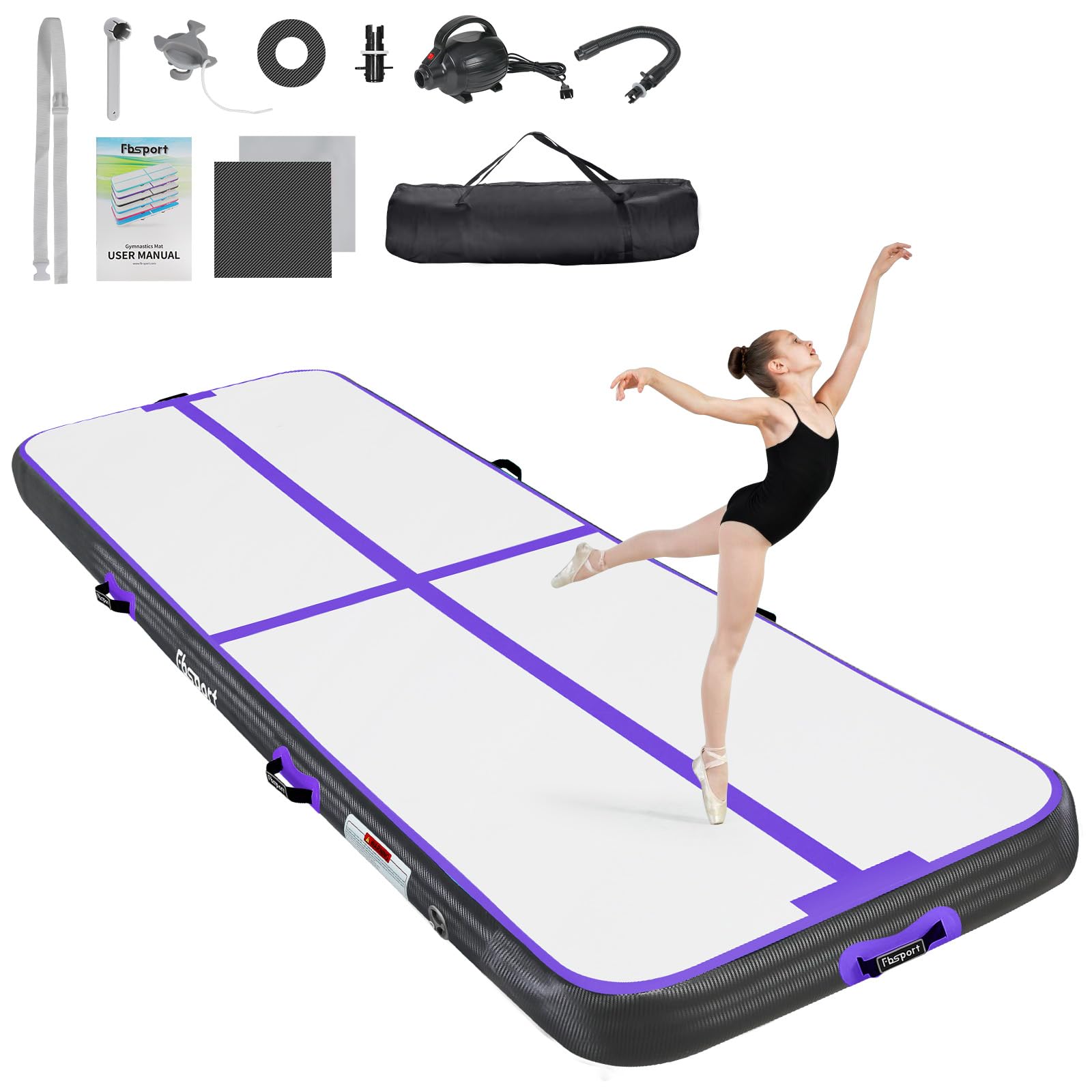 FBSPPORT Tappeto Gonfiabile Ginnastica 3-5m