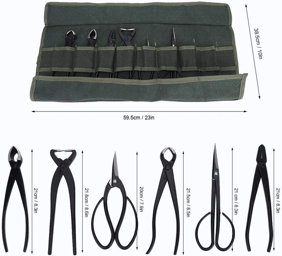 Fdit1 Set Attrezzi Bonsai Professionale 7 Pezzi Inox - immagine 2