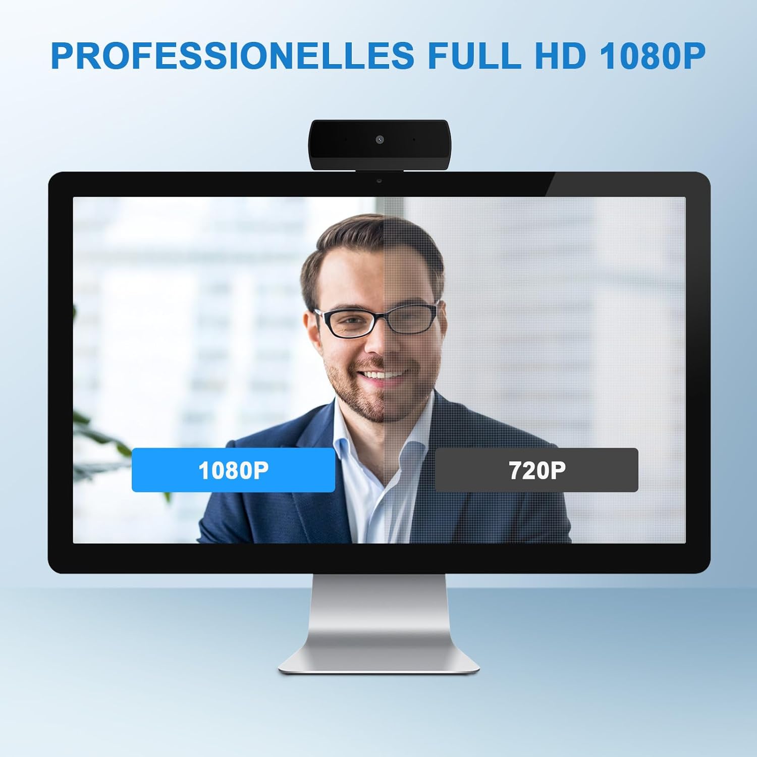 Webcam PC Full HD 1080p con Microfono USB - immagine 2