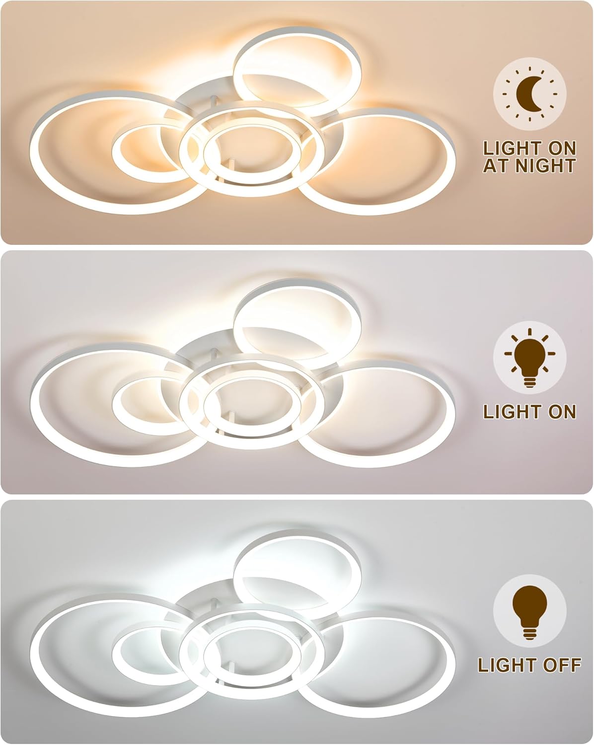 Mounm Plafoniera LED Soffitto Moderna 92*60cm 84W - immagine 5