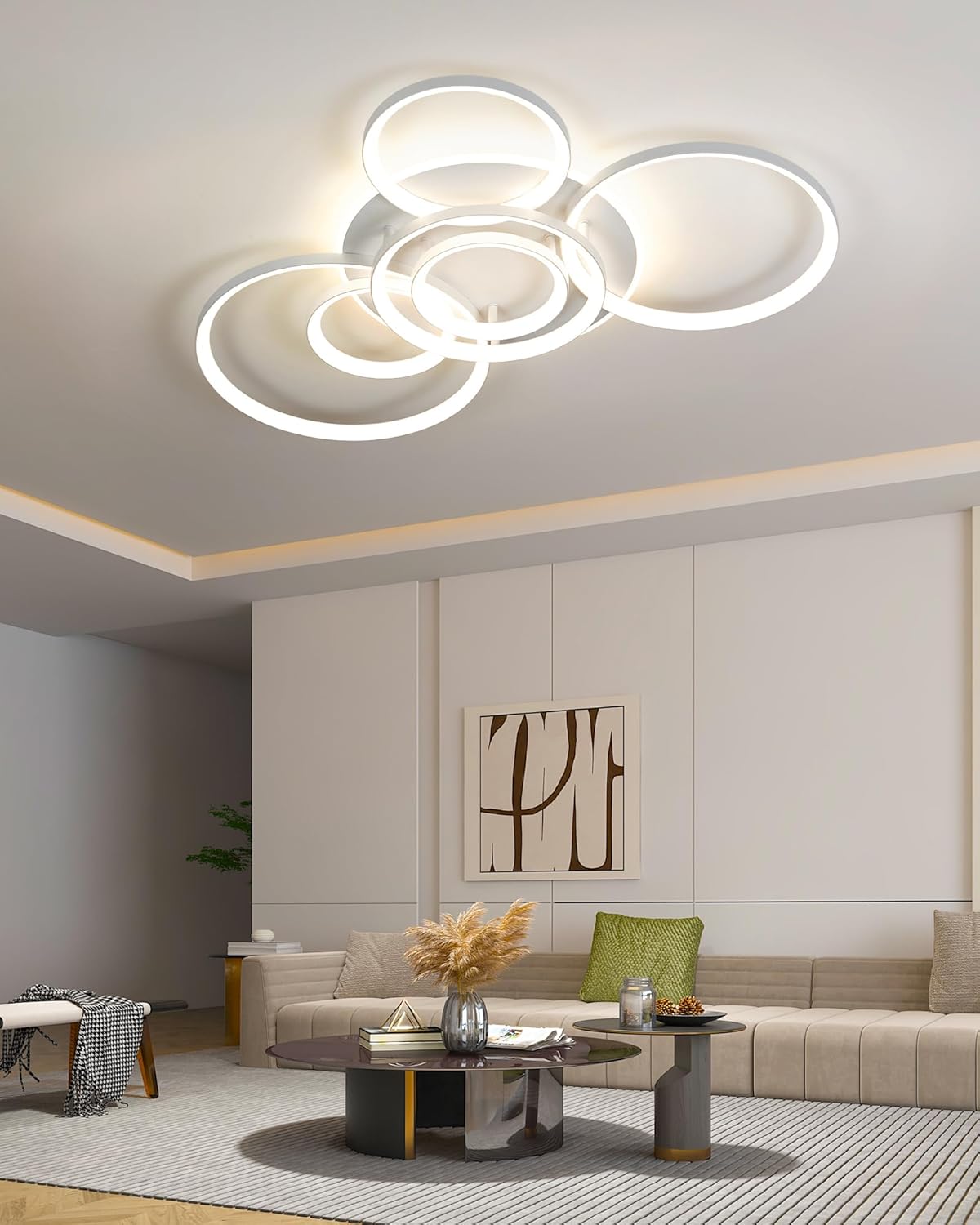 Mounm Plafoniera LED Soffitto Moderna 92*60cm 84W - immagine 7
