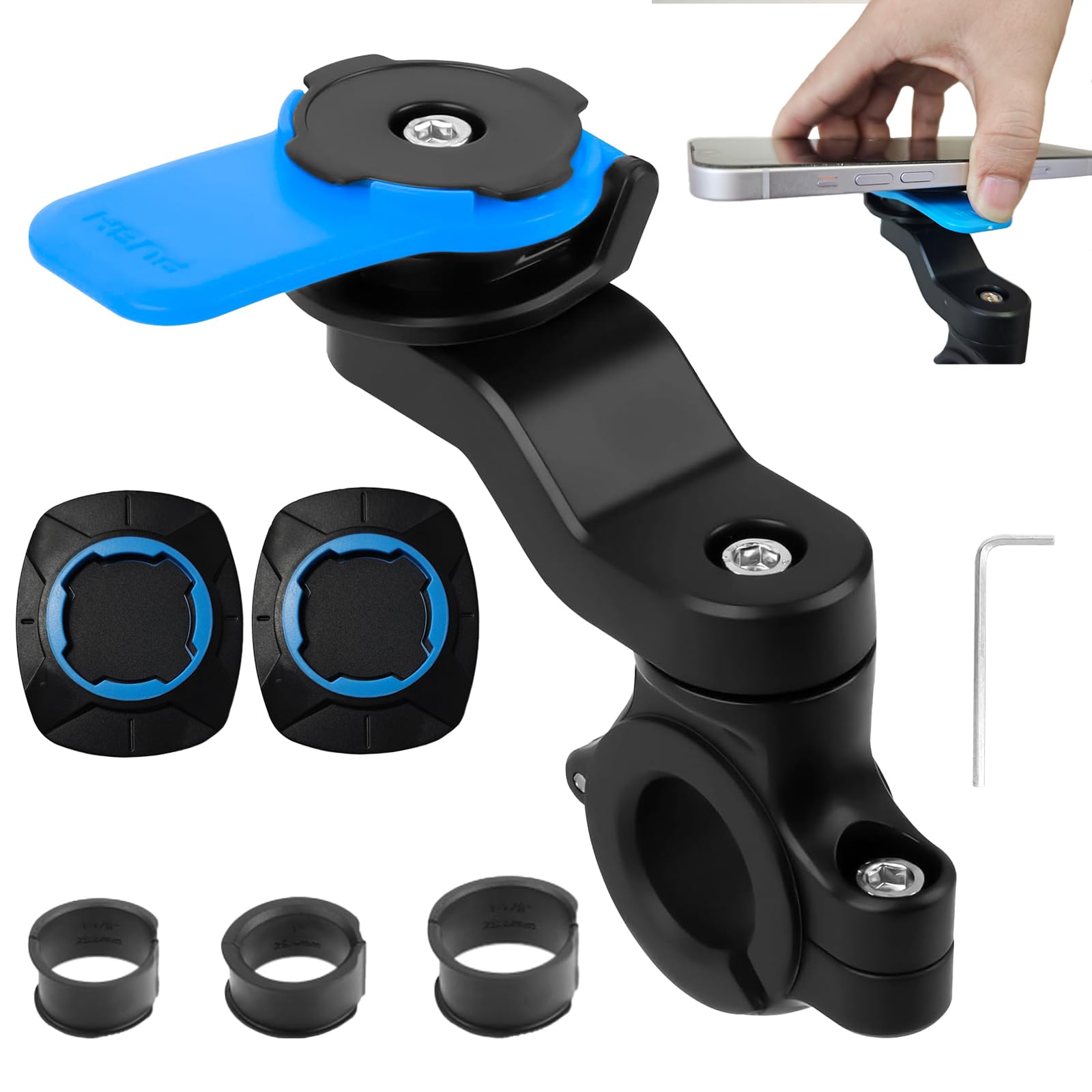 Supporto Manubrio Moto/Bici Universale, Blu