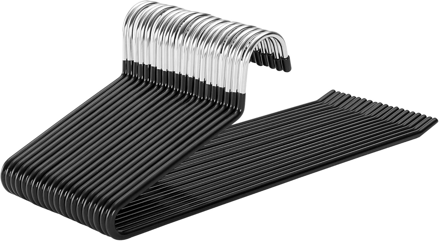Songmics Grucce Appendiabiti Salvaspazio 20 Pezzi, Nero