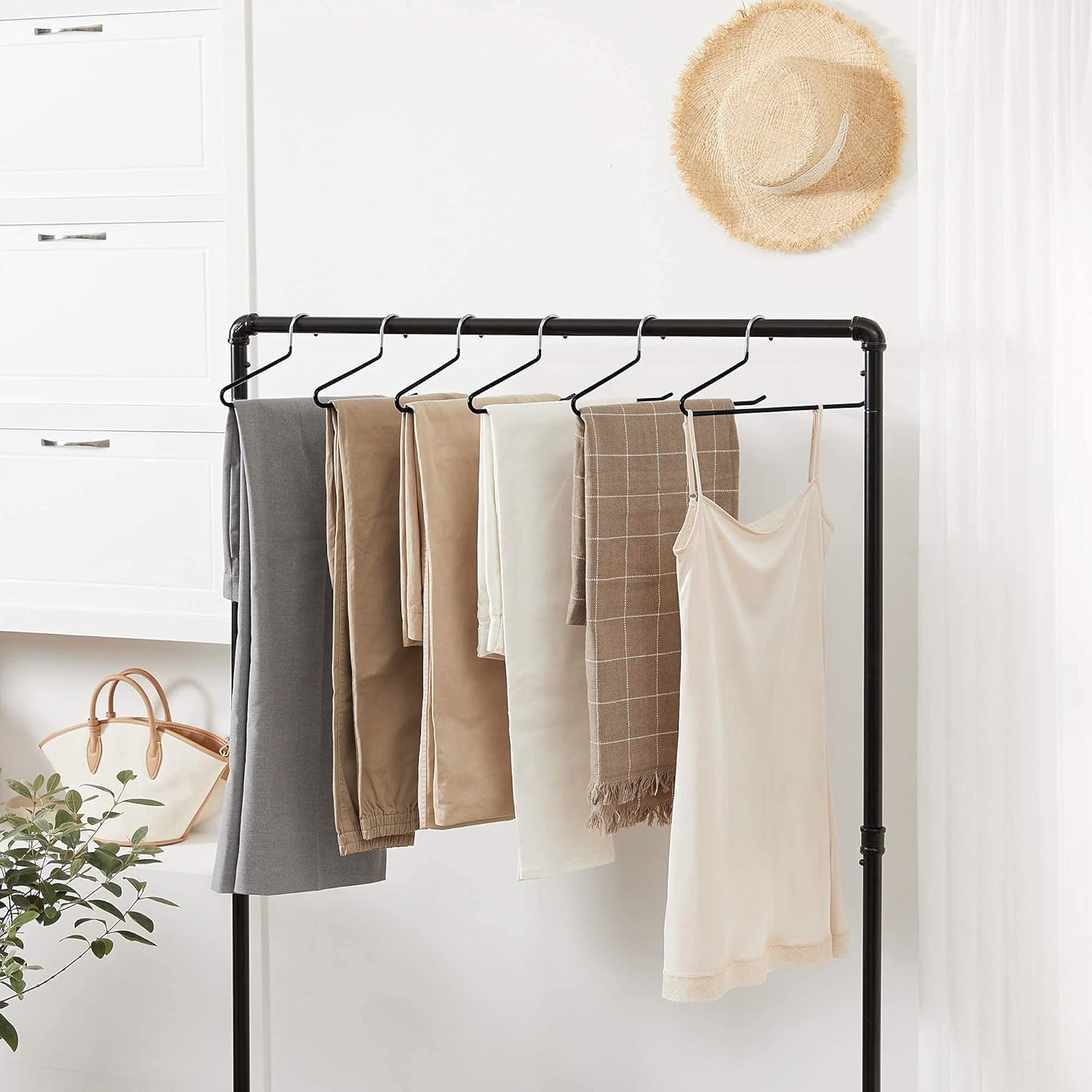 Songmics Grucce Appendiabiti Salvaspazio 20 Pezzi, Nero - immagine 2