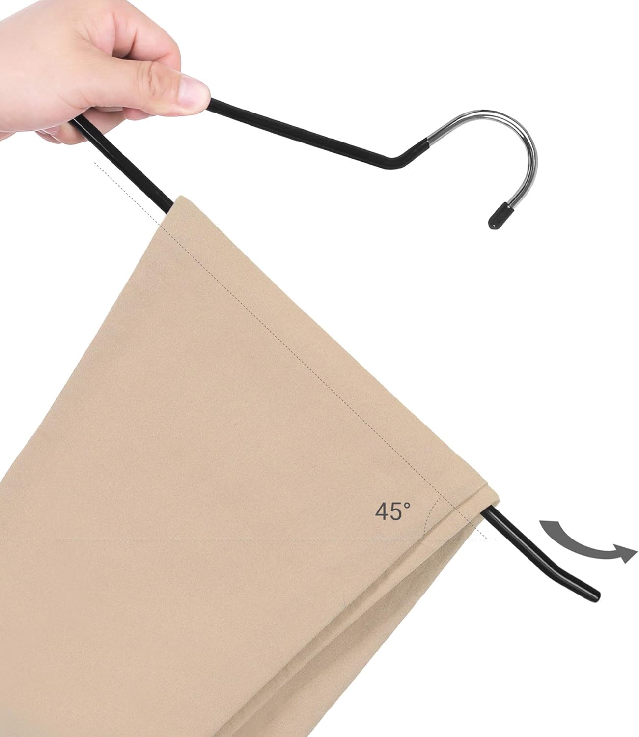 Songmics Grucce Appendiabiti Salvaspazio 20 Pezzi, Nero - immagine 7