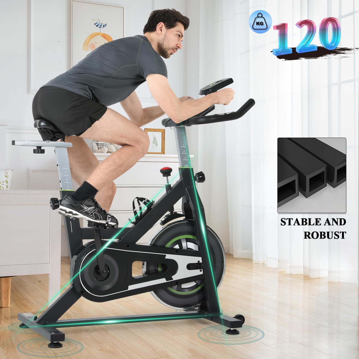 Cyclette Da Casa con Resistenza Regolabile - immagine 3