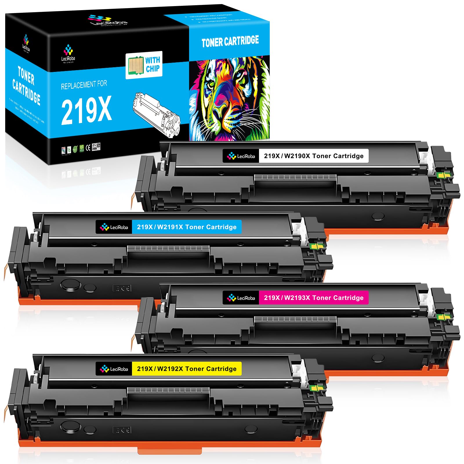 Leciroba Toner 219X per HP Color Laserjet Pro (4-pack)