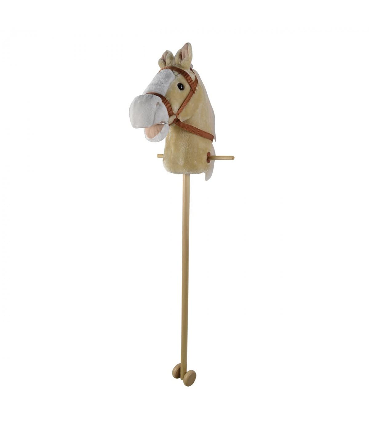 Tachan-Animales Testa di Cavallo con Bastone Deluxe-Colore Marrone Chiaro-Altezza 90 cm (Cpa Toy Group 727T00729), M, T00729