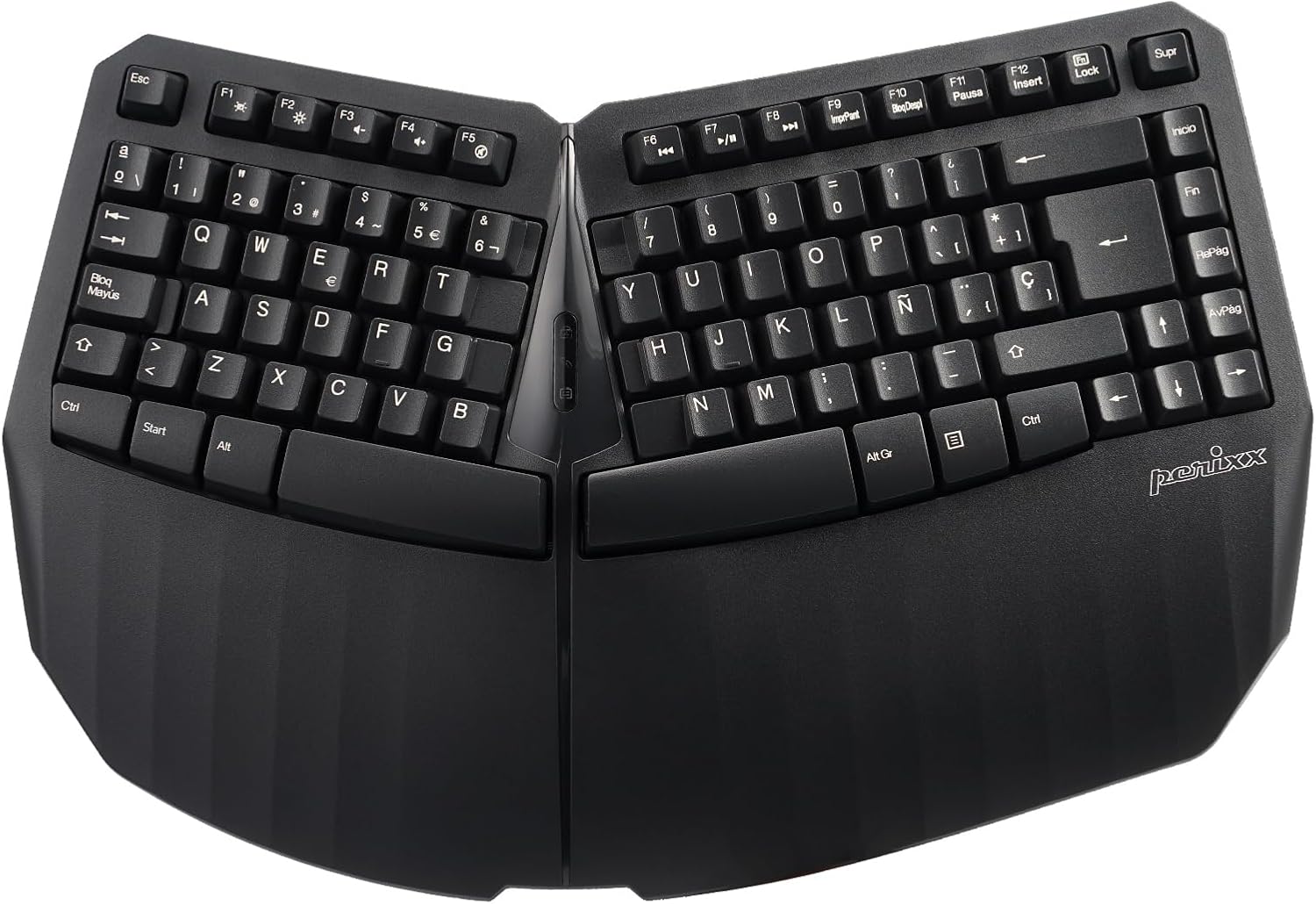 Perixx PERIBOARD-613B Mini Tastiera Ergonomica Wireless, Nera - immagine 1