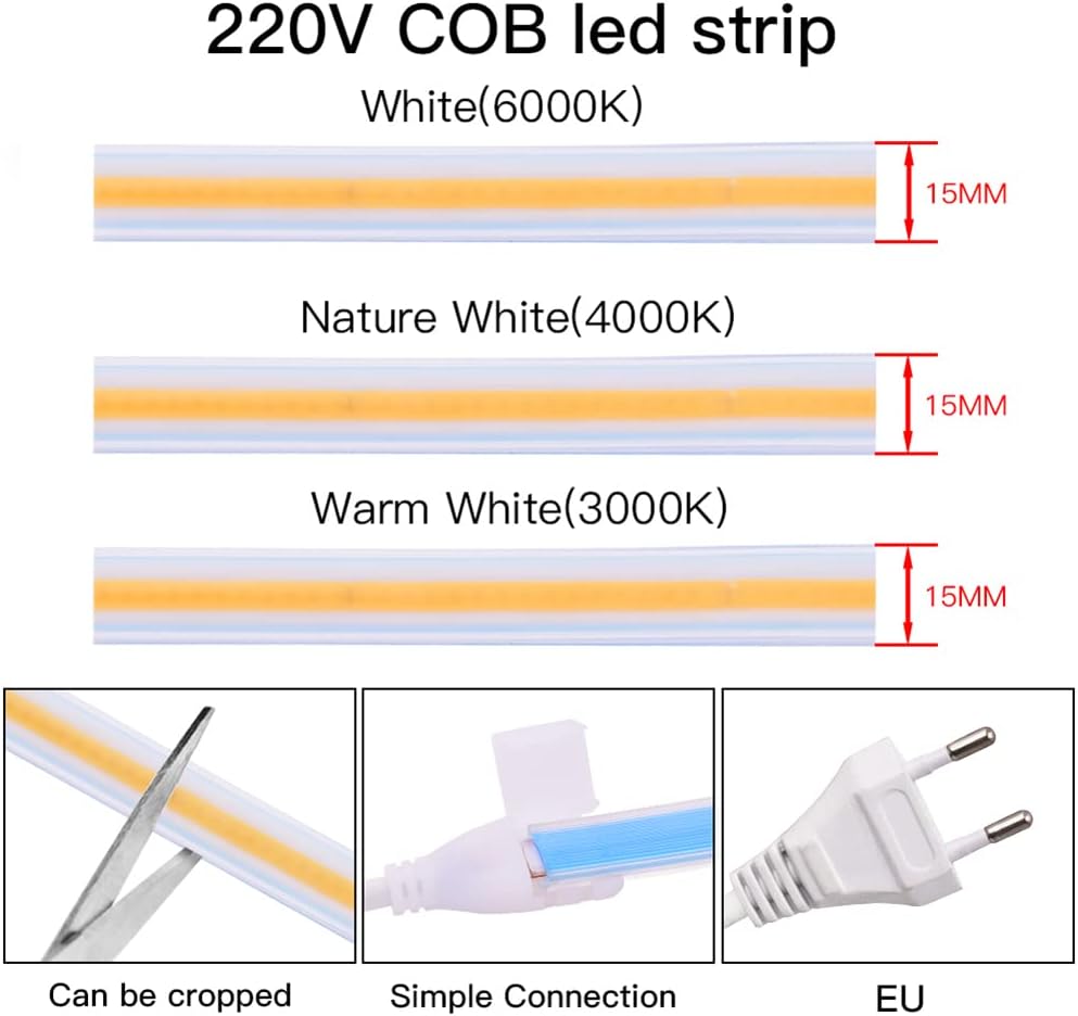 Pcning COB Striscia LED 2M 280 leds/m - immagine 7