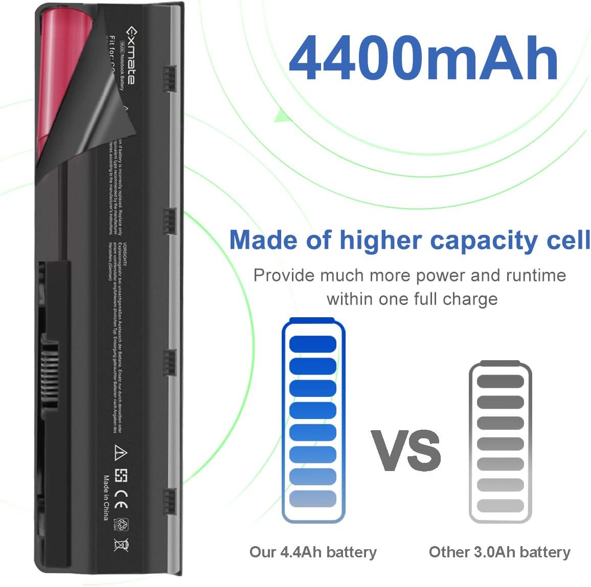 Exmate Batteria del Computer Portatile per HP MU06 593553-001 593554 ...
